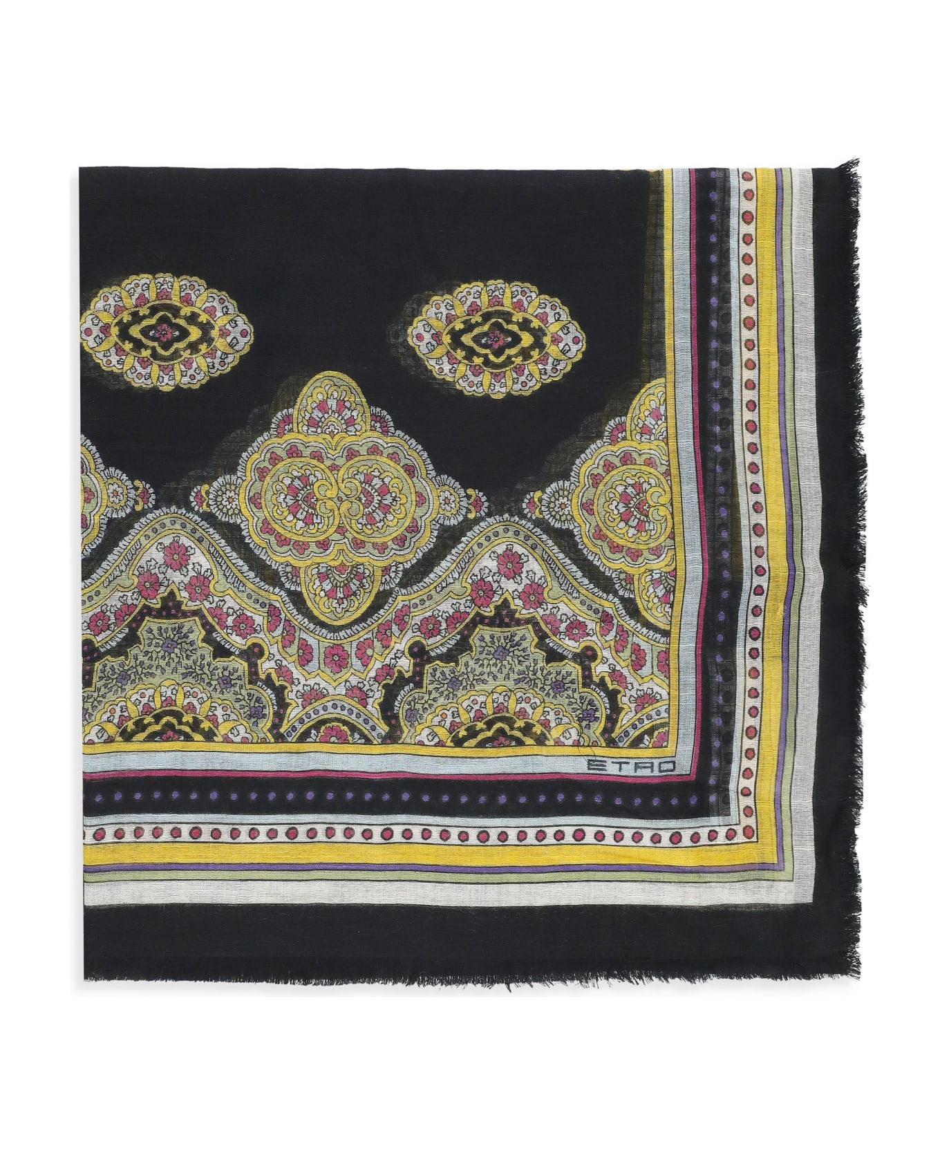 Etro Fringed Edge Printed Scarf - MultiColour