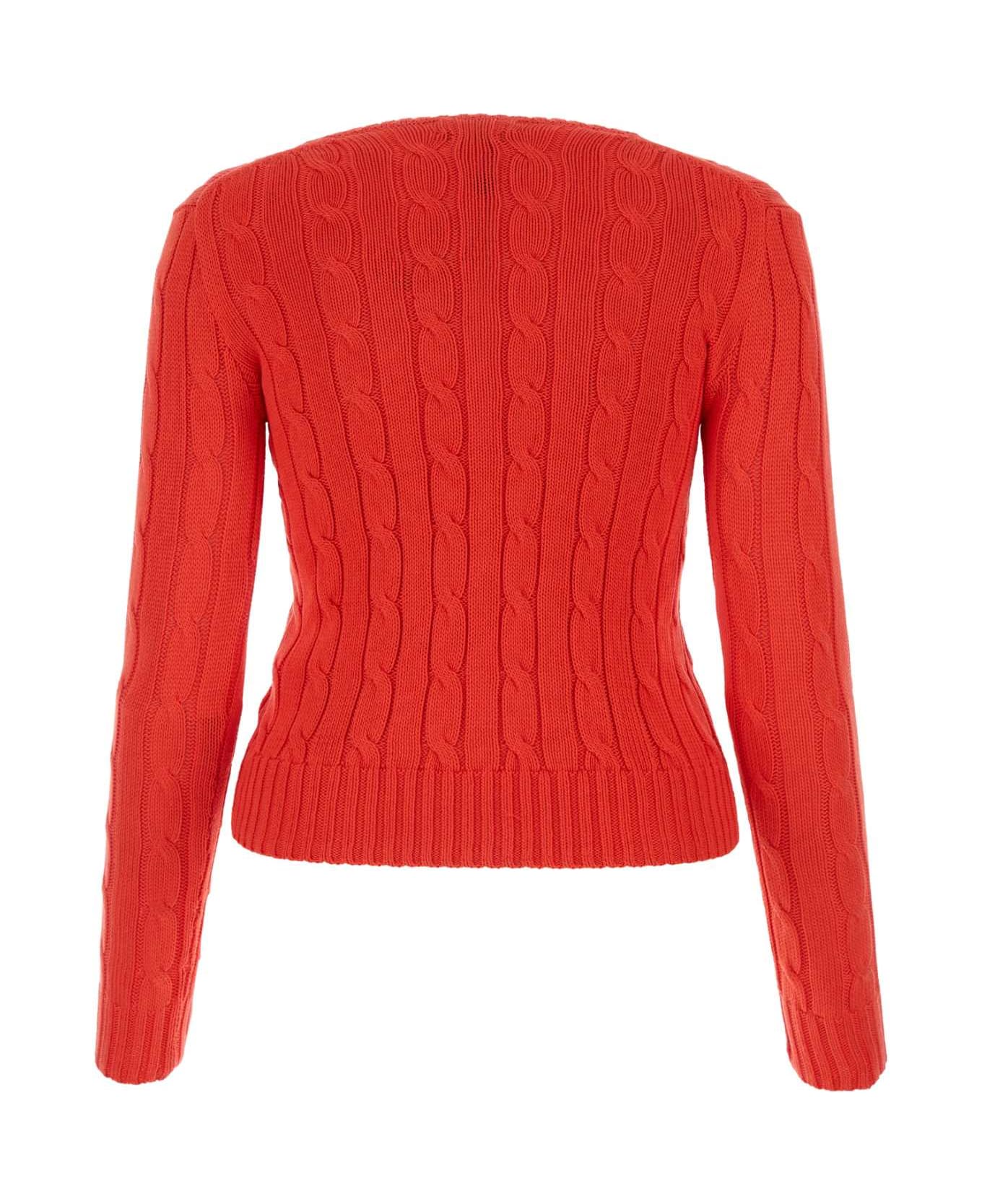 Polo Ralph Lauren Red Cotton Sweater - BRIGHTHIBISCUS