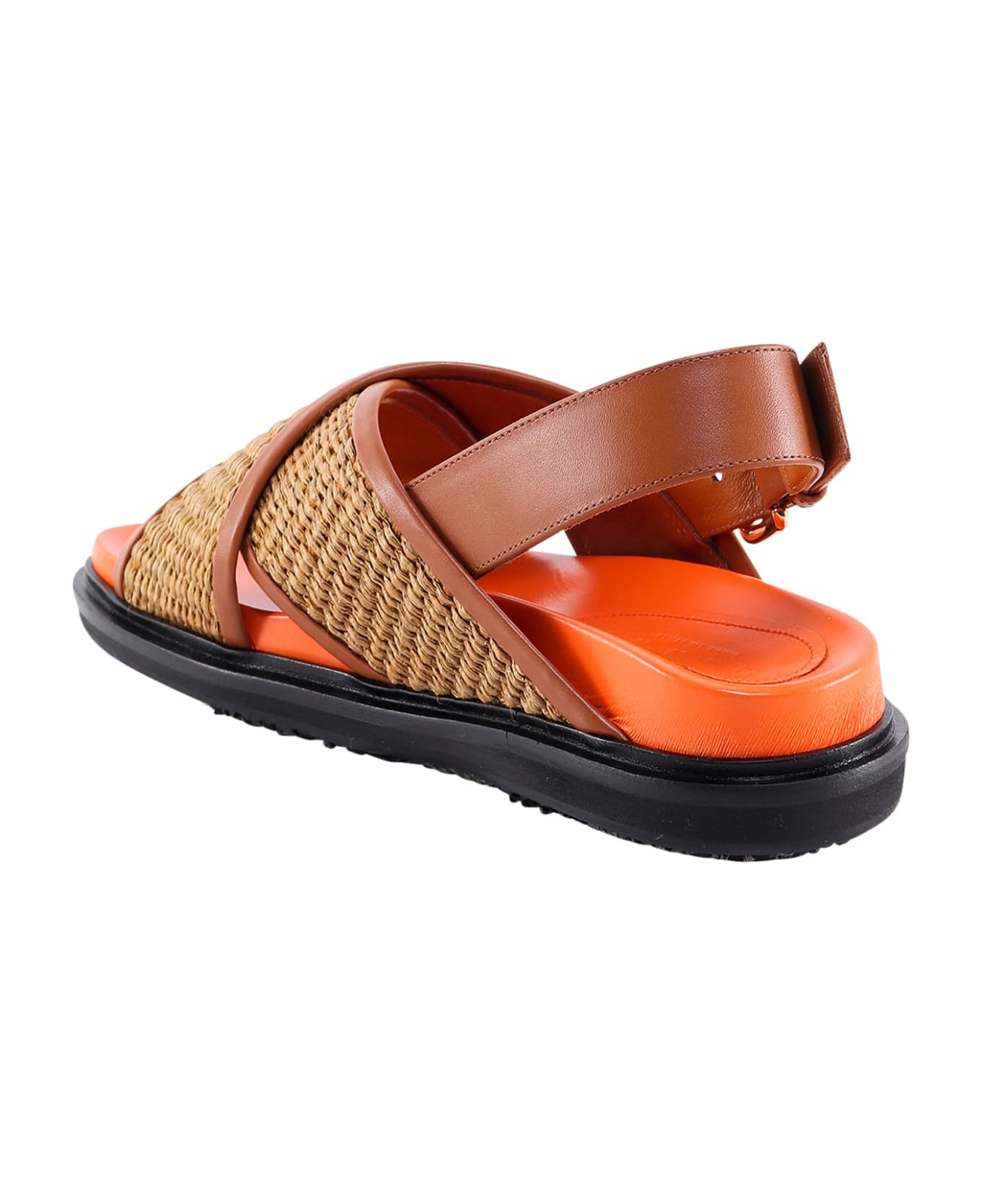 Marni Brown Raffia Blend Fussbett Sandals - ZO140