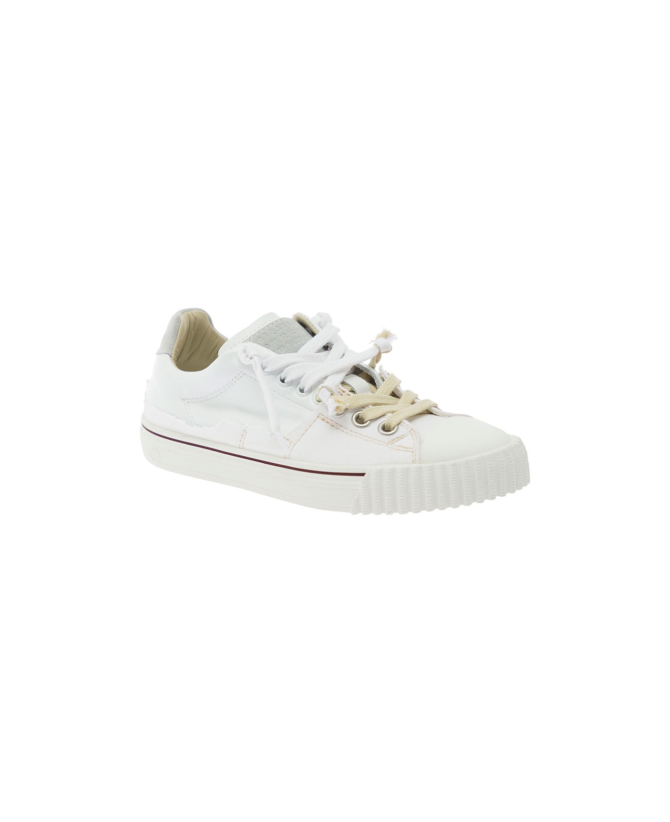 Maison Margiela White New Evolution Lace-up Sneakers In Leather Woman - White スニーカー