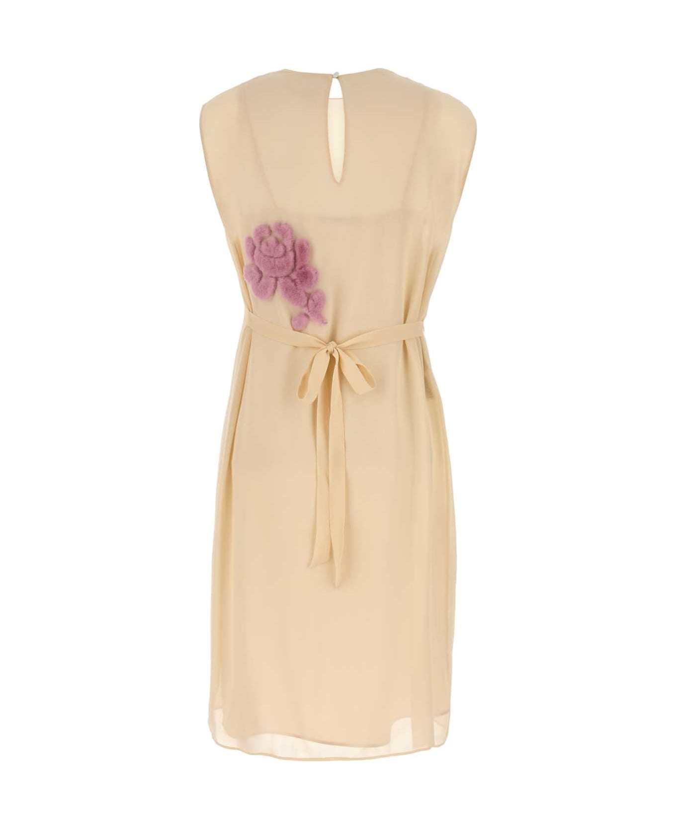 Prada Ivory Georgette Dress - BEGONIA