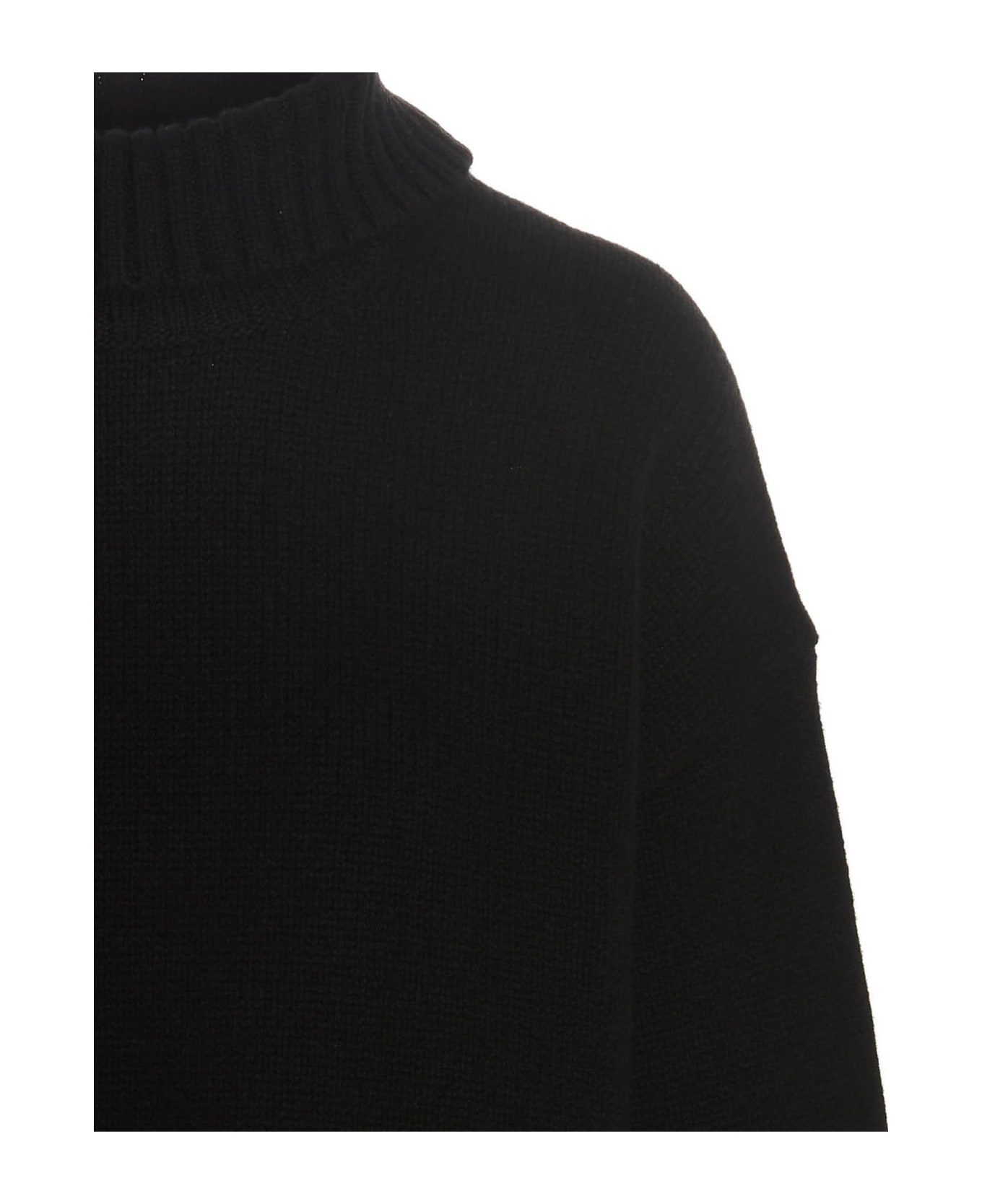 Jil Sander Cashmere Blend Sweater - Black