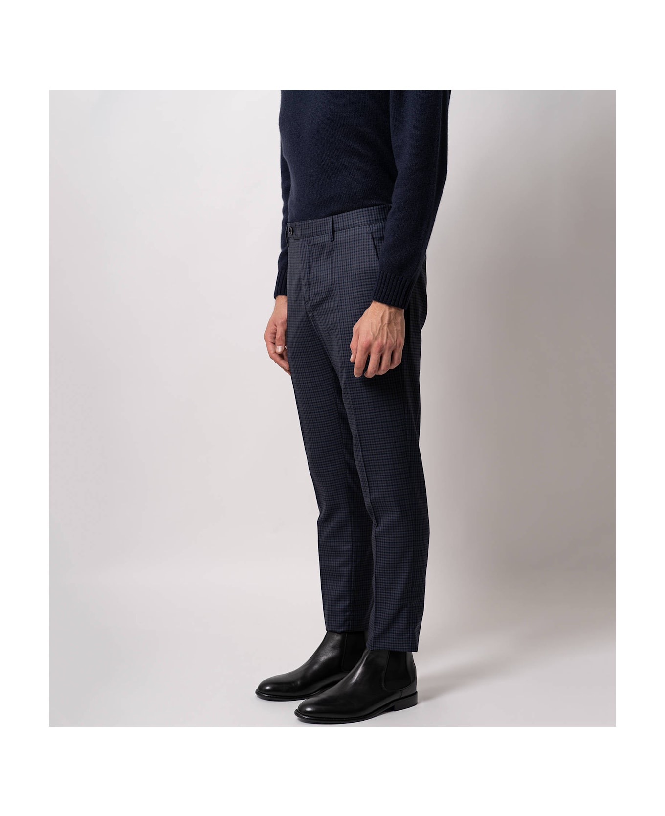 Larusmiani Velvet Trousers Howard Pants - Navy