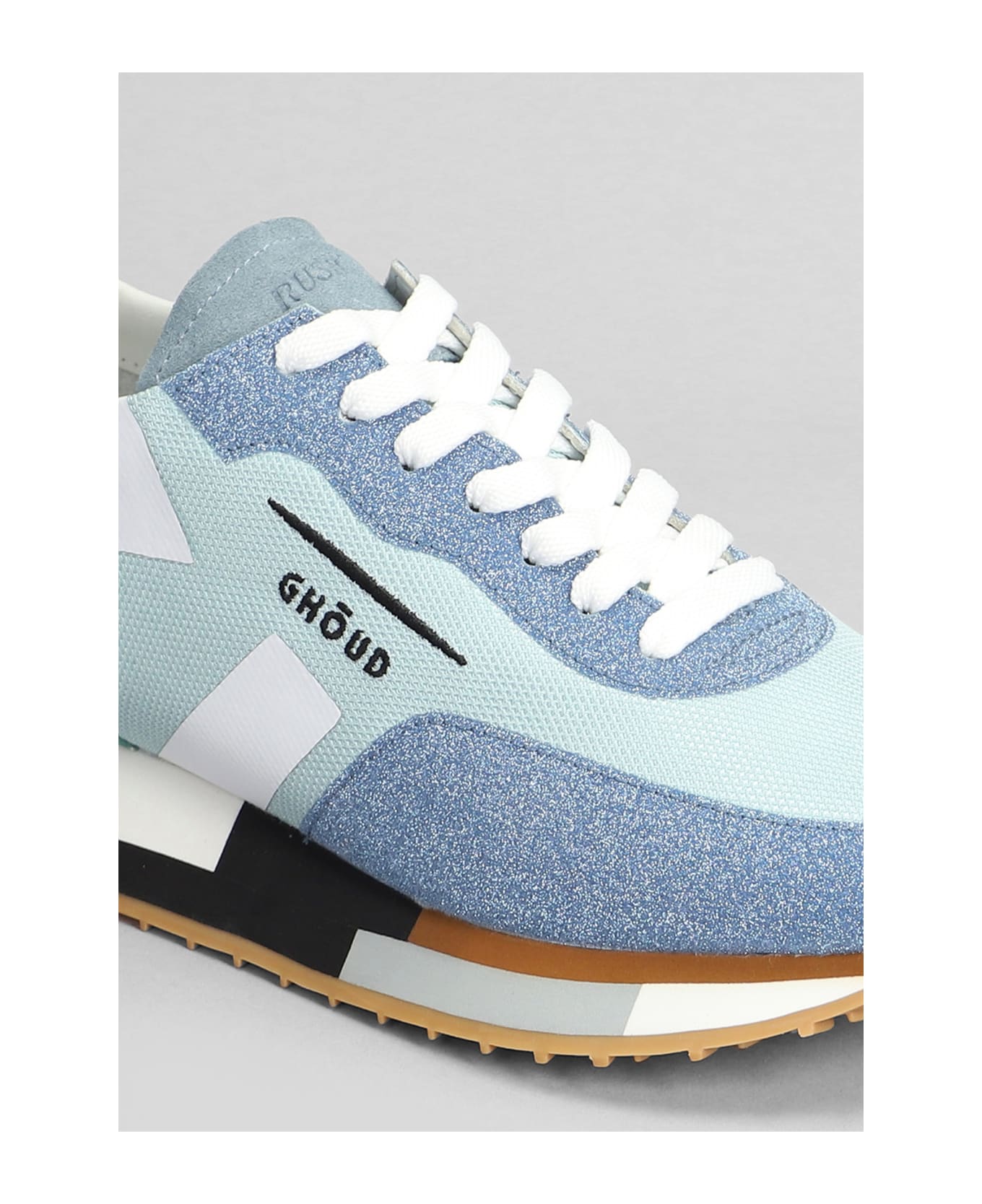 GHOUD Starlight Multi Sneakers In Blue Glitter - blue