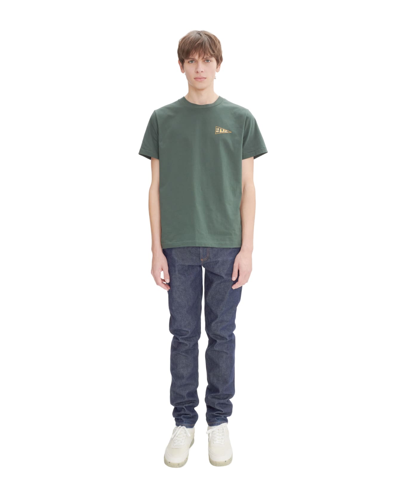 A.P.C. T-shirt Standard University - Kaf Vert Fonce
