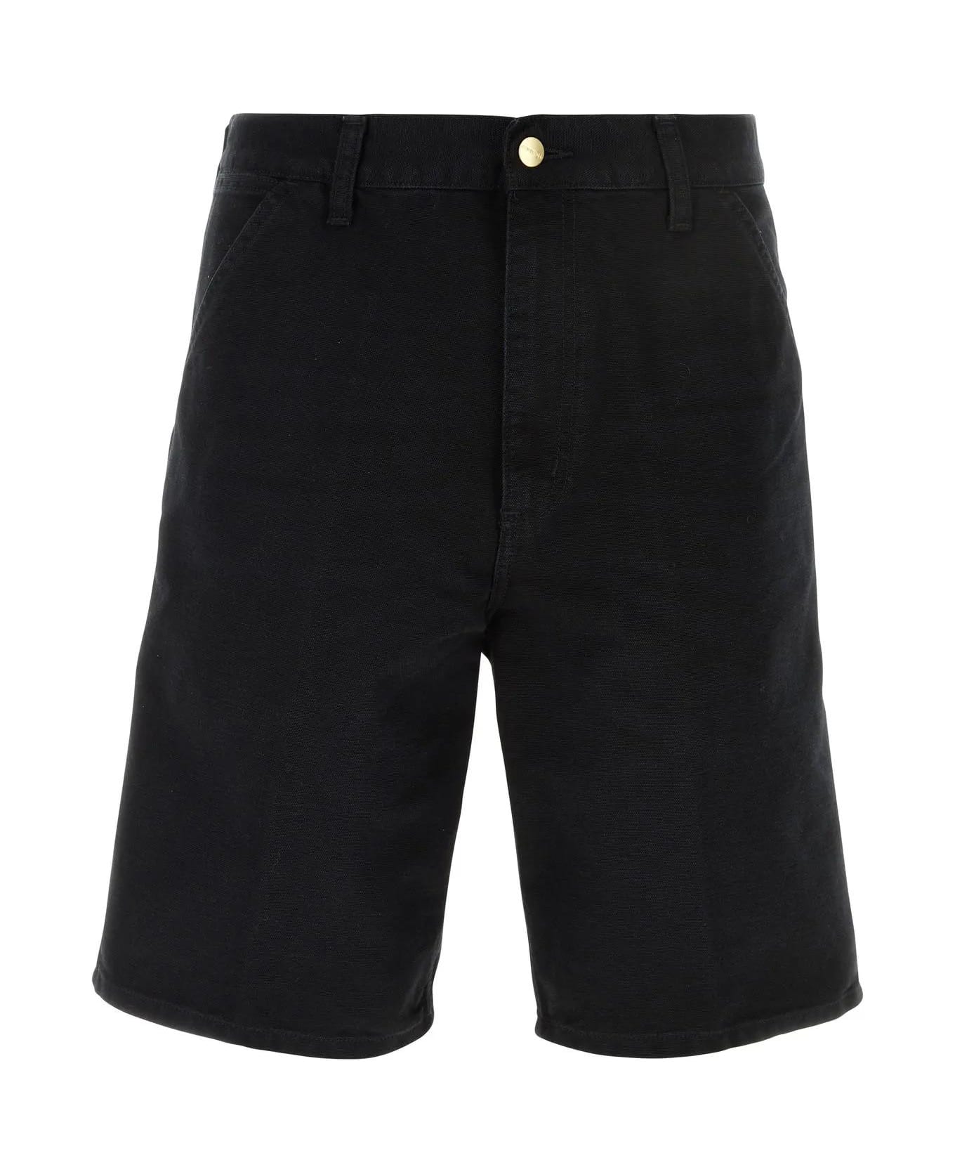 Carhartt WIP Black Cotton Single Knee Short - Grey