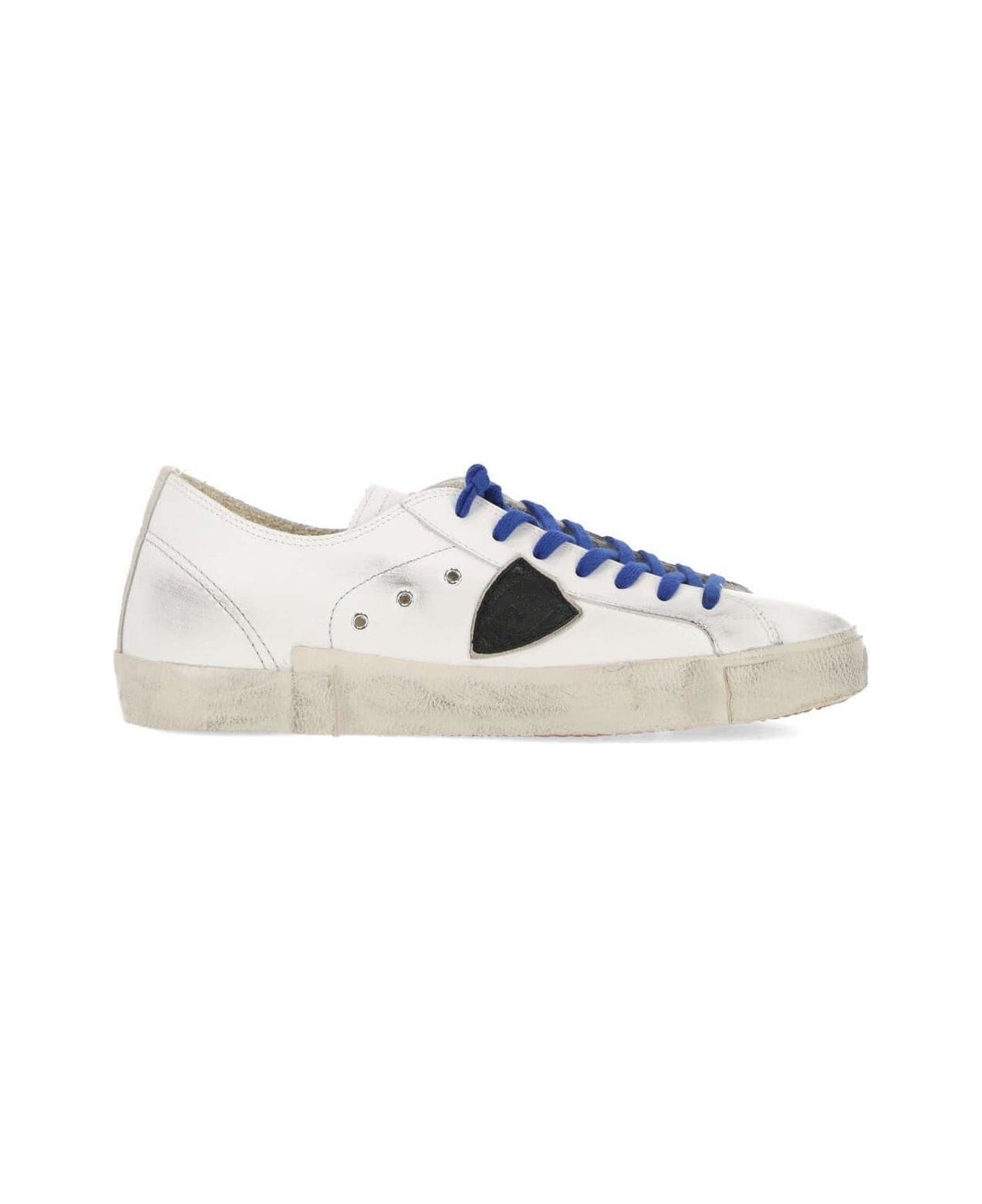 Philippe Model Logo Patch Low-top Sneakers - Bianco
