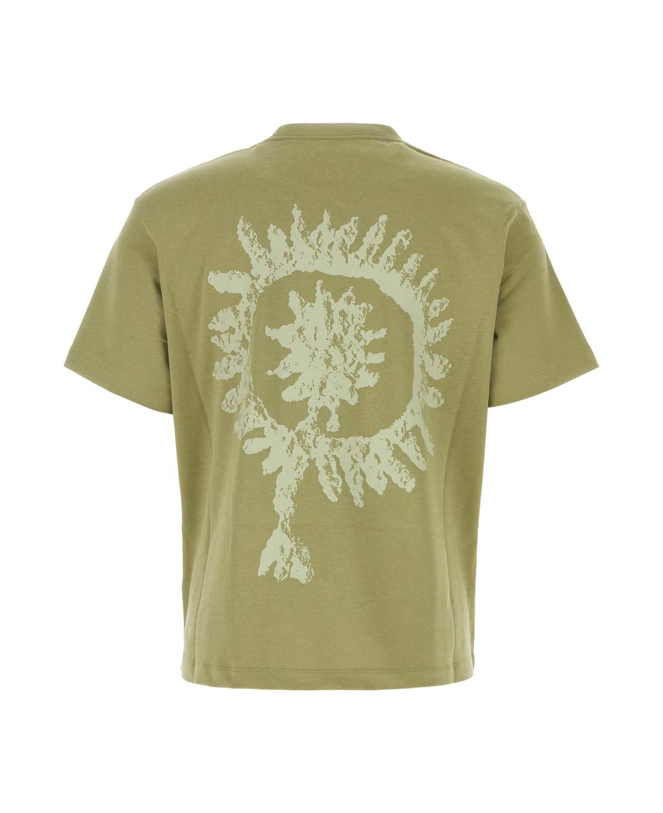 ROA Khaki Cotton T-shirt - GRN0025