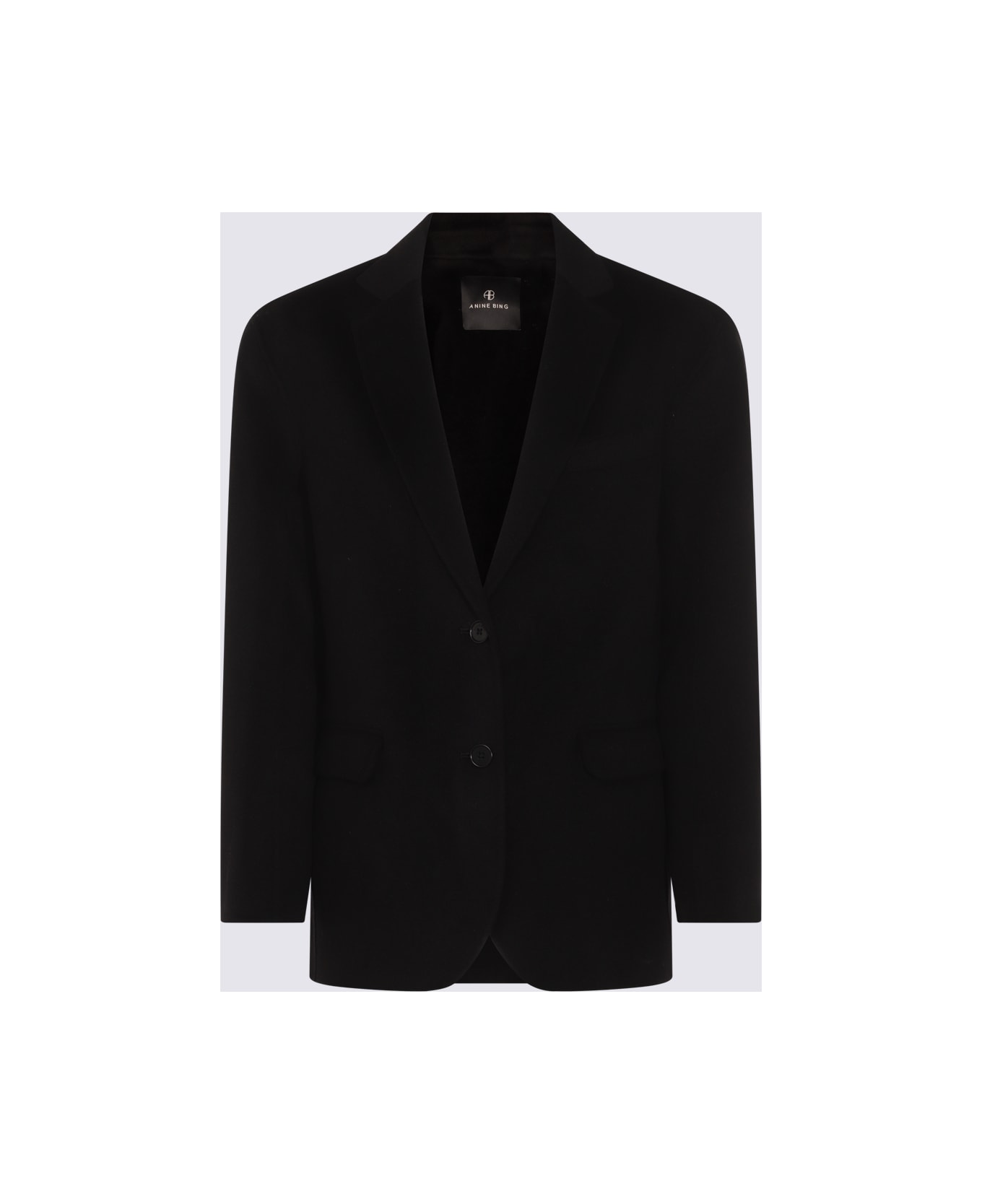 Anine Bing Black Wool Blazer - Black