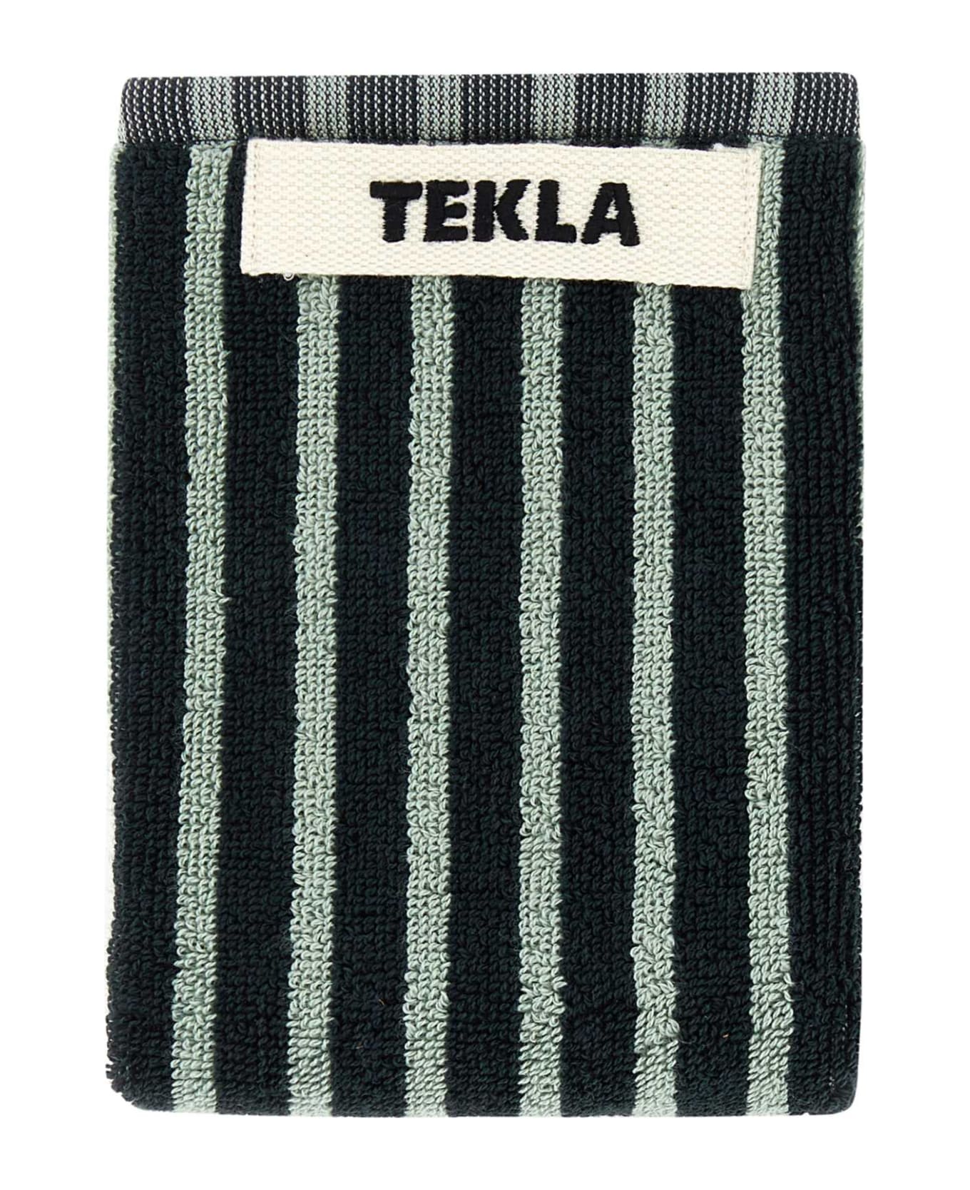 Tekla Embroidered Terry Towel - BLACKMINT