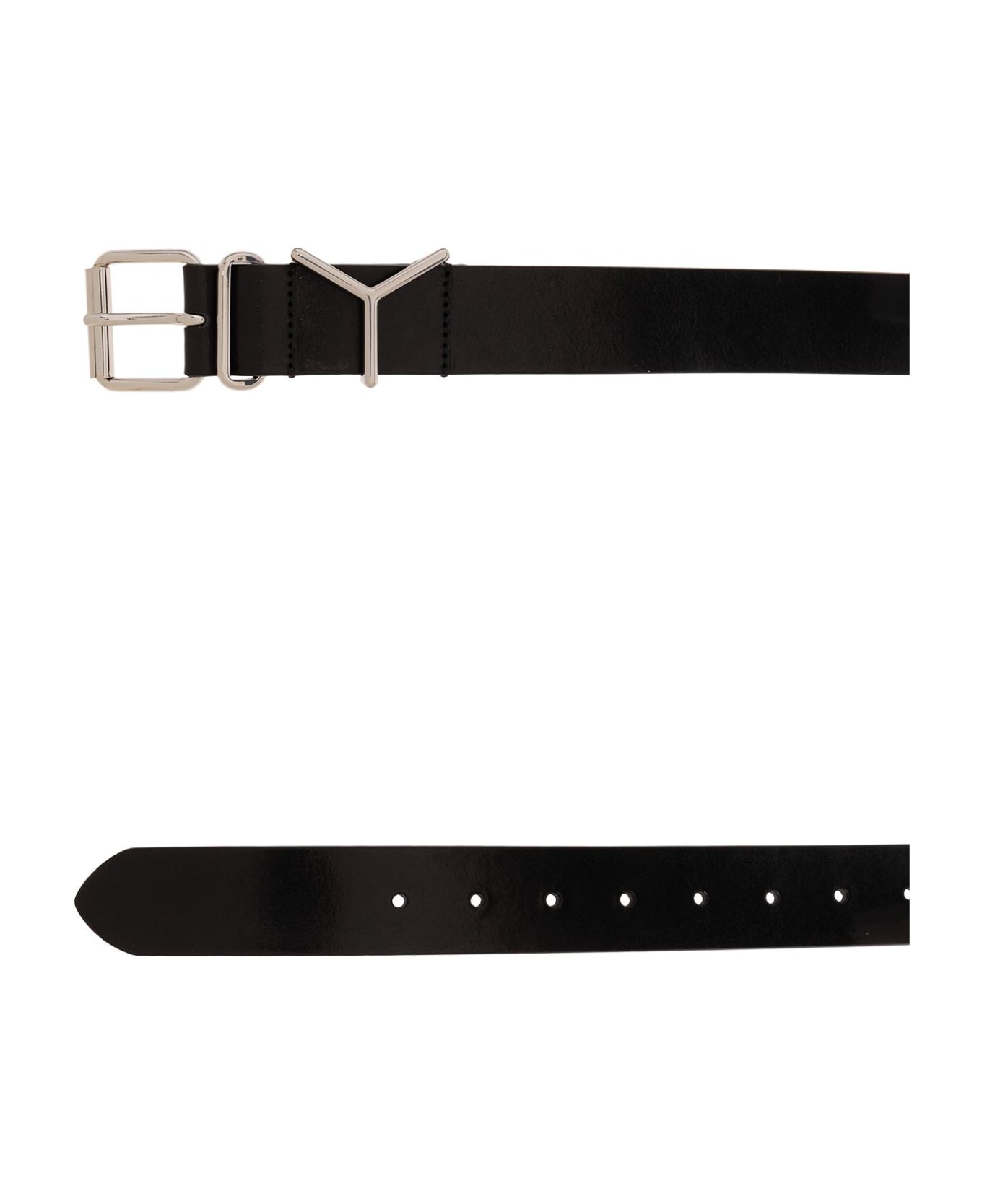Y/Project Y Project Leather Belt - BLACK