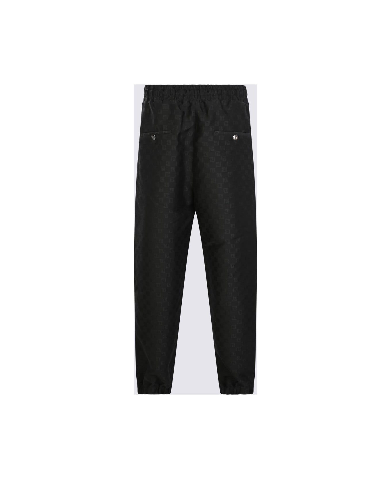 Balmain Black Cotton Track Pants - Black スウェットパンツ