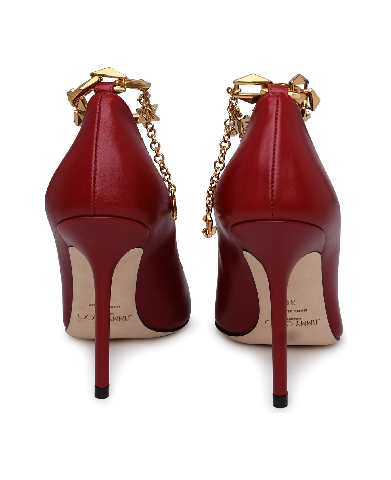 Jimmy Choo Diamond Pumps In Red Leather - Red