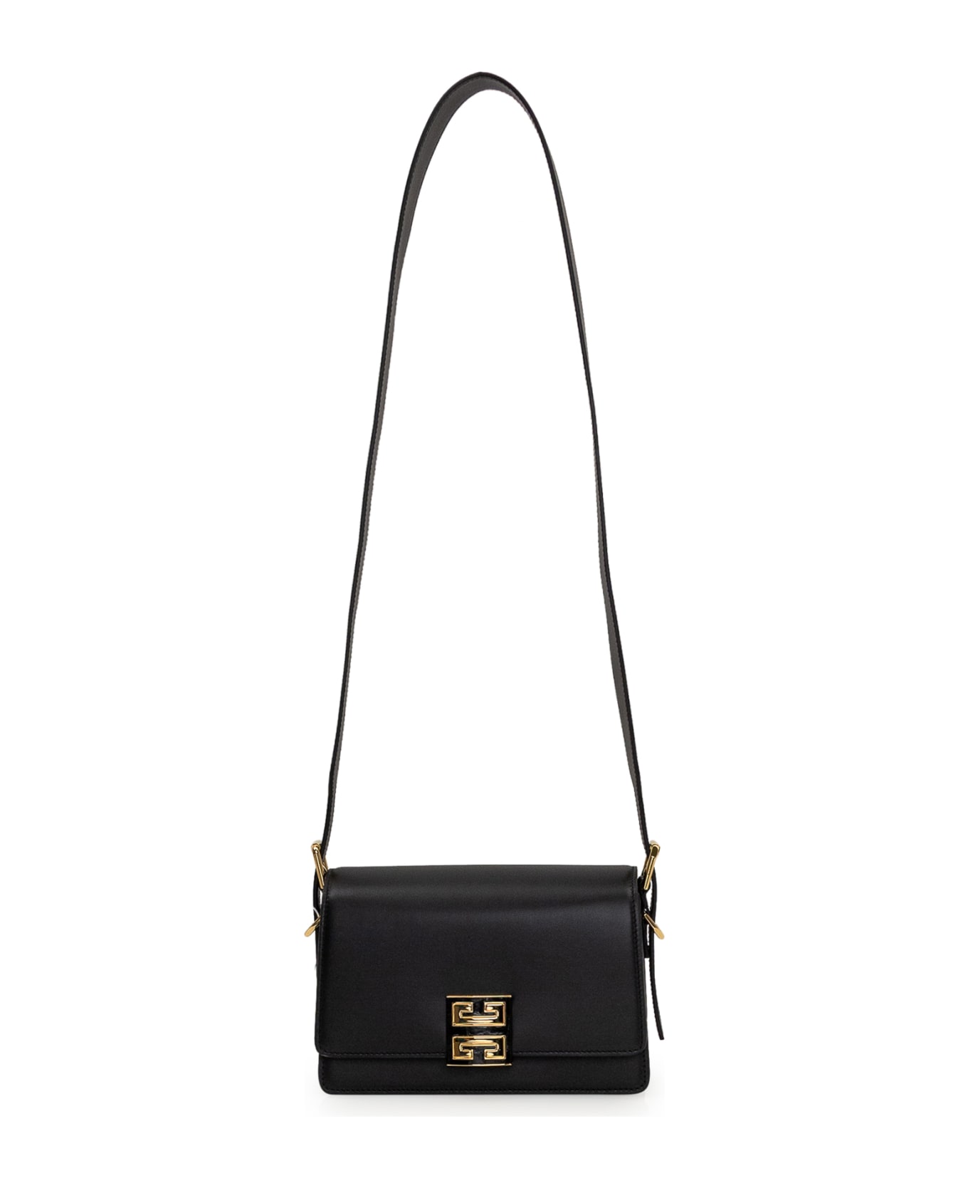 Givenchy 4g Crossbody Medium Bag In Black Box Leather - Black