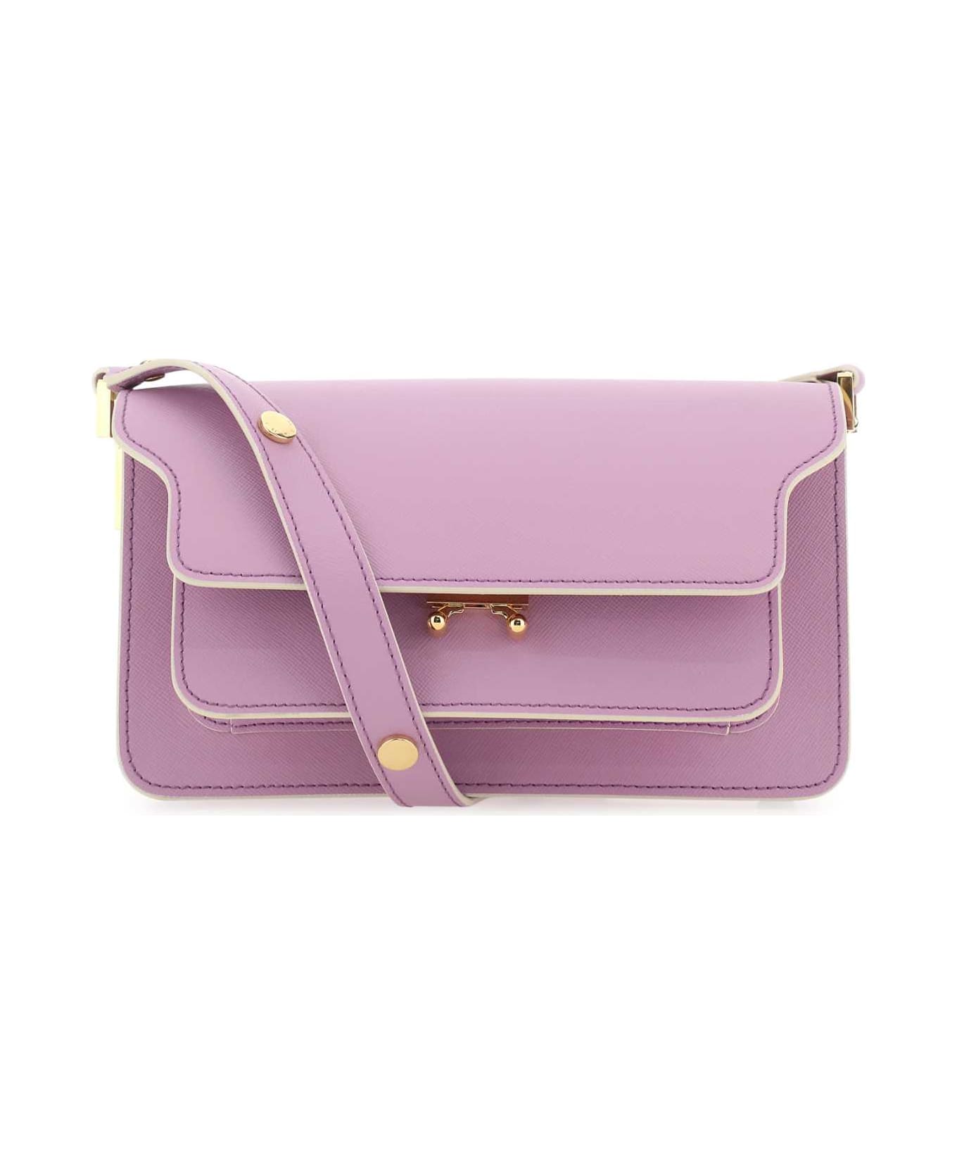 Marni Lilac Leather Mini Trunk Soft Shoulder Bag - LIGHTLILA