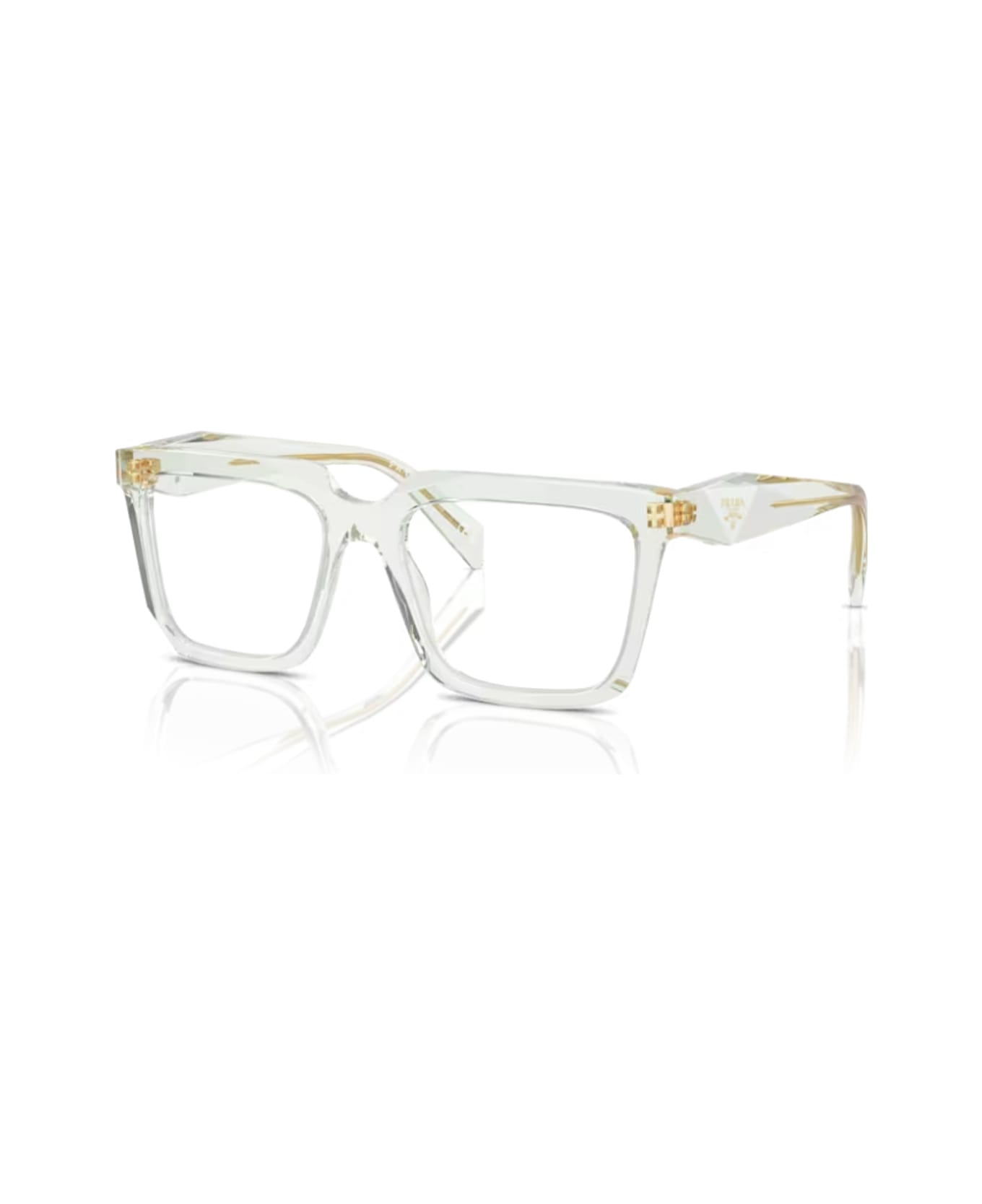 Prada Eyewear Prada Pr A19v Symbole 14r1o1 Verde Menta Trasparente Glasses - Trasparente