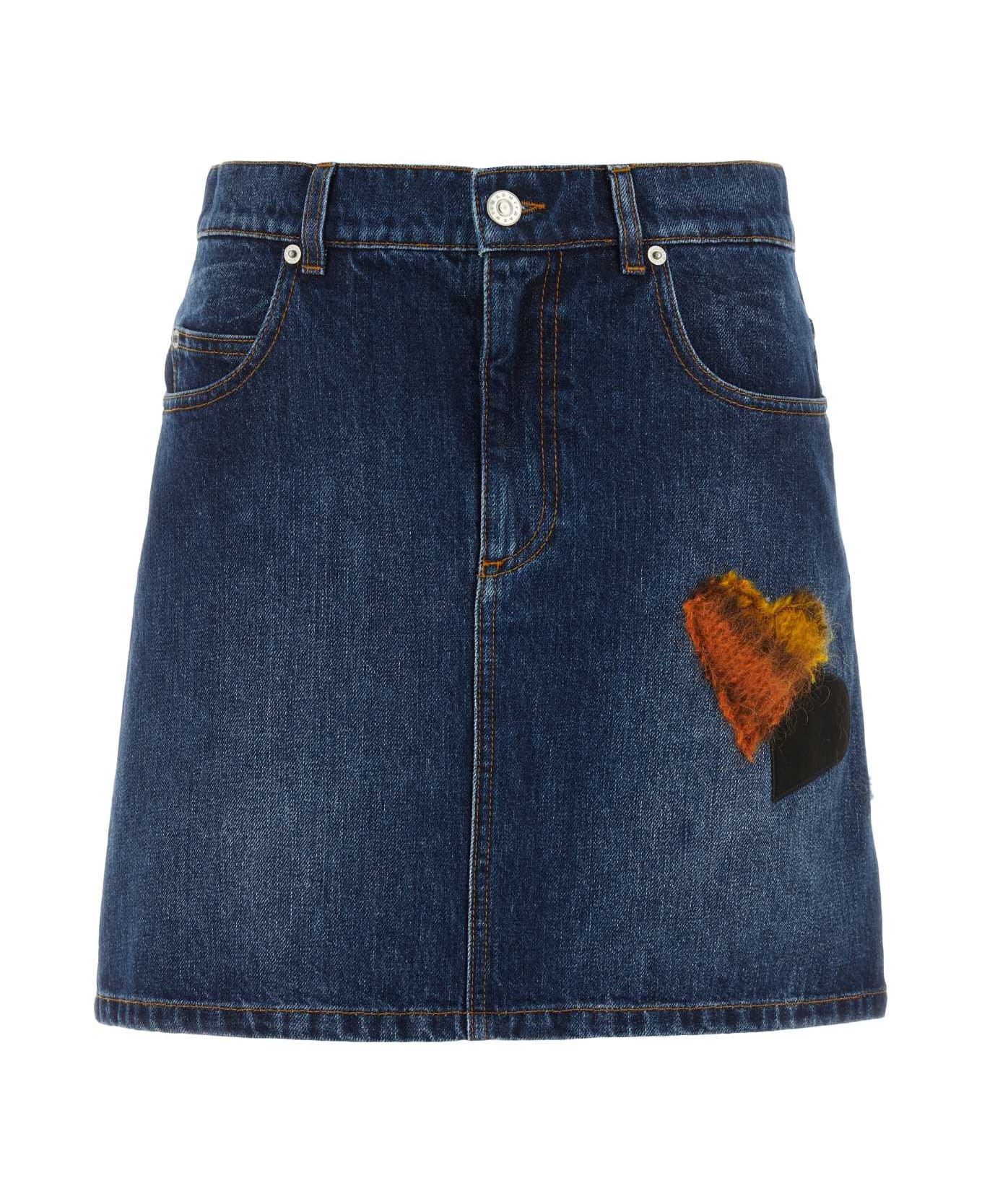 Marni Blue Denim Mini Skirt - INK スカート