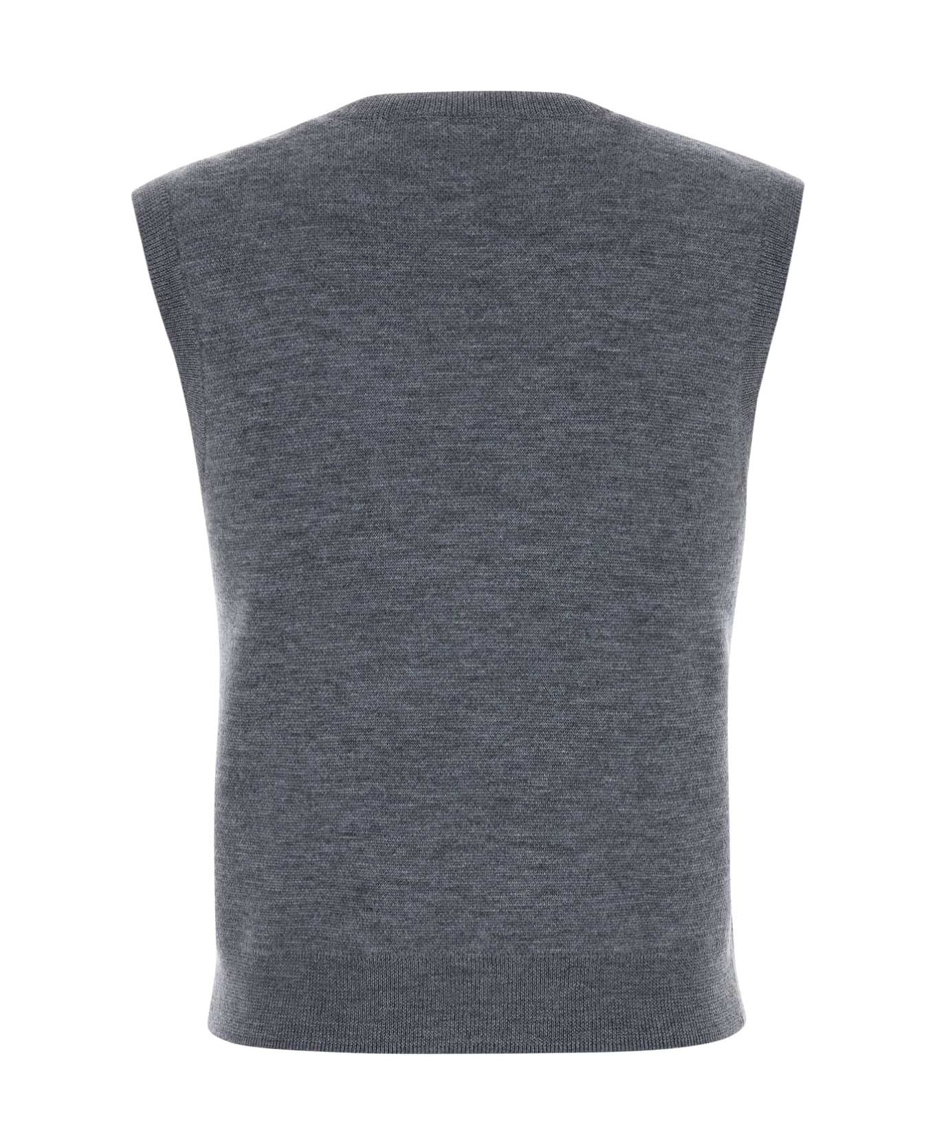 A.P.C. Grey Wool Lise Vest - Grey