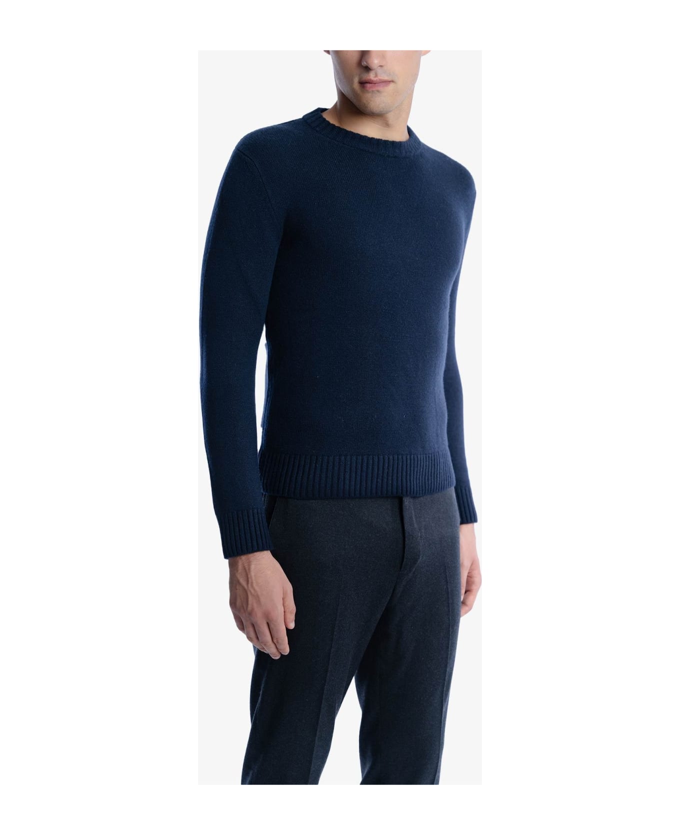 Larusmiani Crew Neck Sweater 'diablerets' Sweater - MidnightBlue