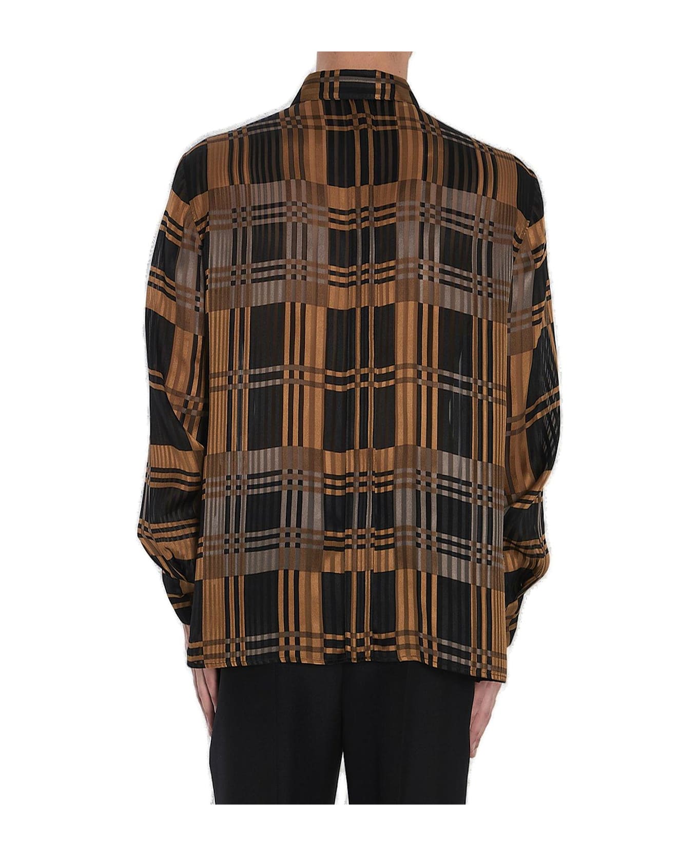 Saint Laurent All-over Patterned Button-up Shirt - Noir caramel