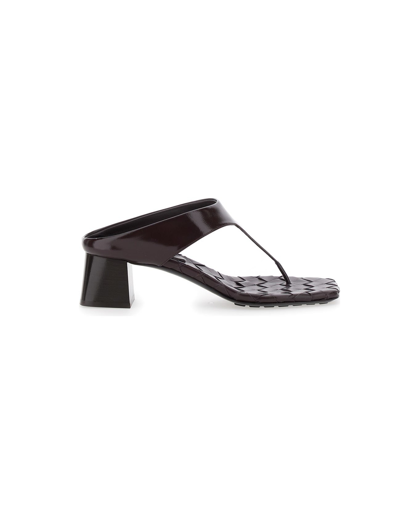 Bottega Veneta Bordeaux Thong Sandals - BEIGE