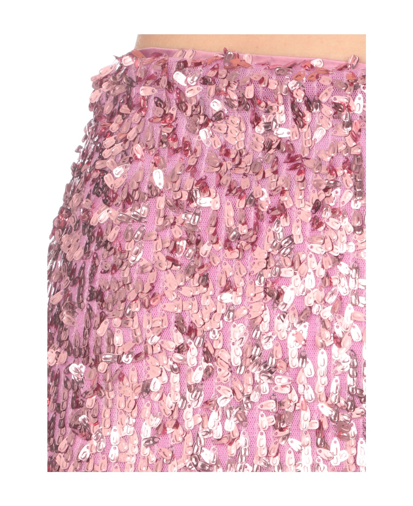 Rotate by Birger Christensen Sequin Midi Skirt - Pink