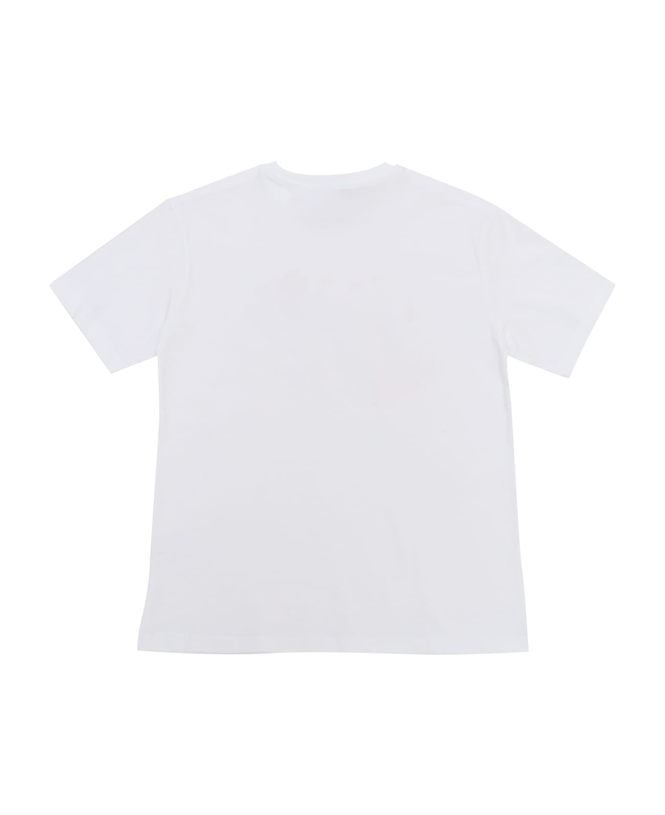 MSGM White T-shirt With Logo - WHITE