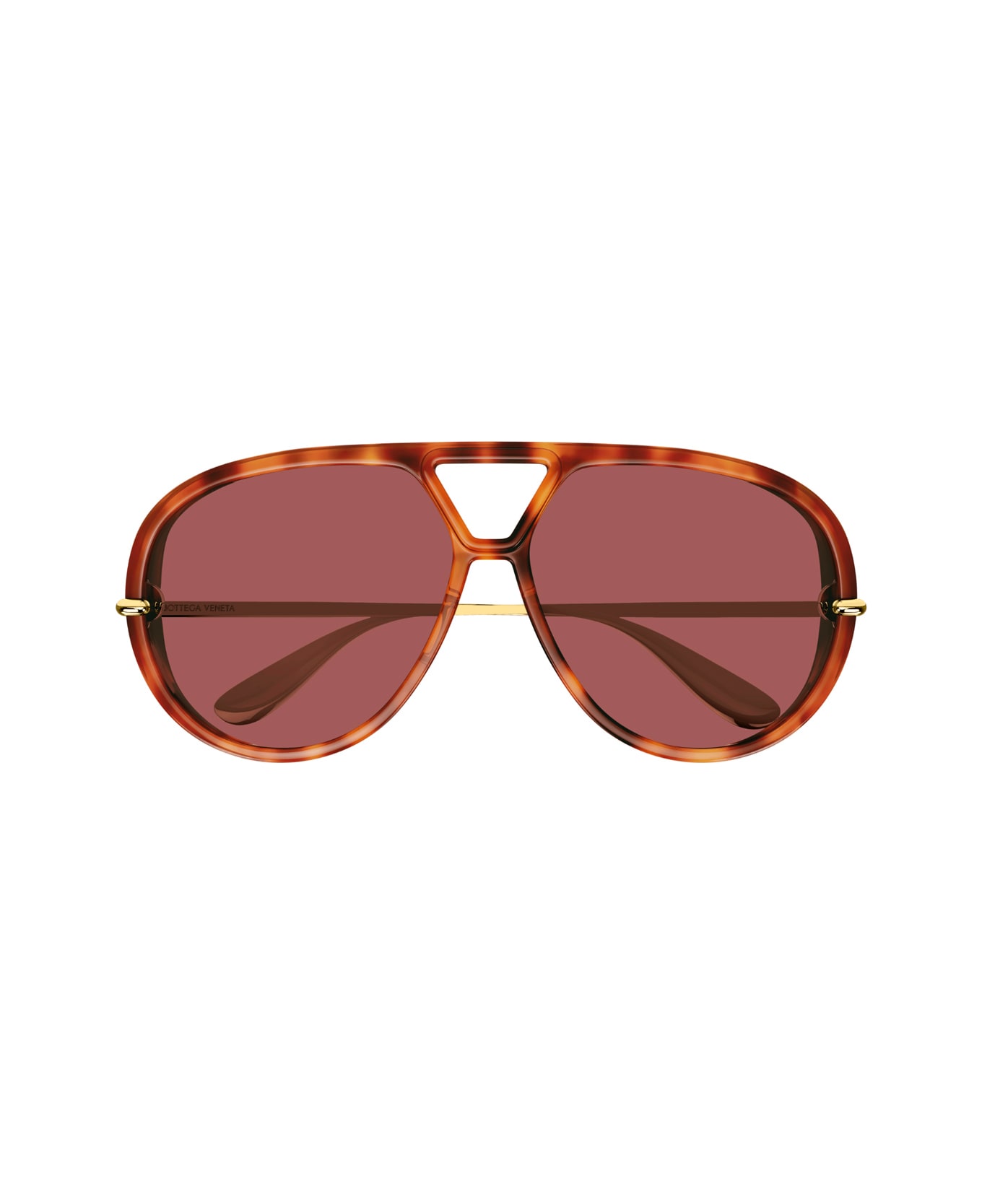 Bottega Veneta Eyewear Bottega Veneta Bv1274s Linea Unapologetic 003 Havana Gold Brown Sunglasses - Marrone