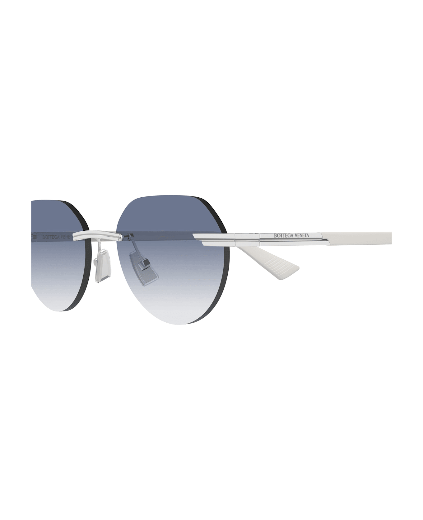 Bottega Veneta Eyewear Bv1379s-004 - Silver / White Sunglasses - Silver
