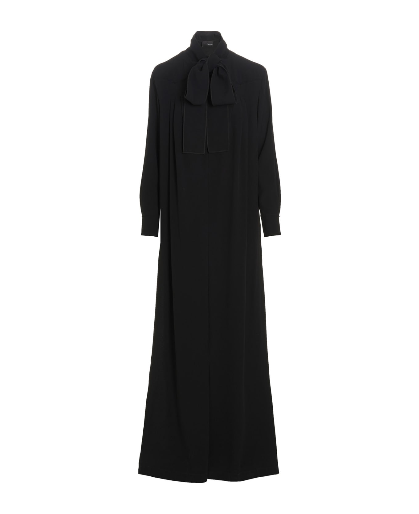 Capasa Long Bow Dress - Black  