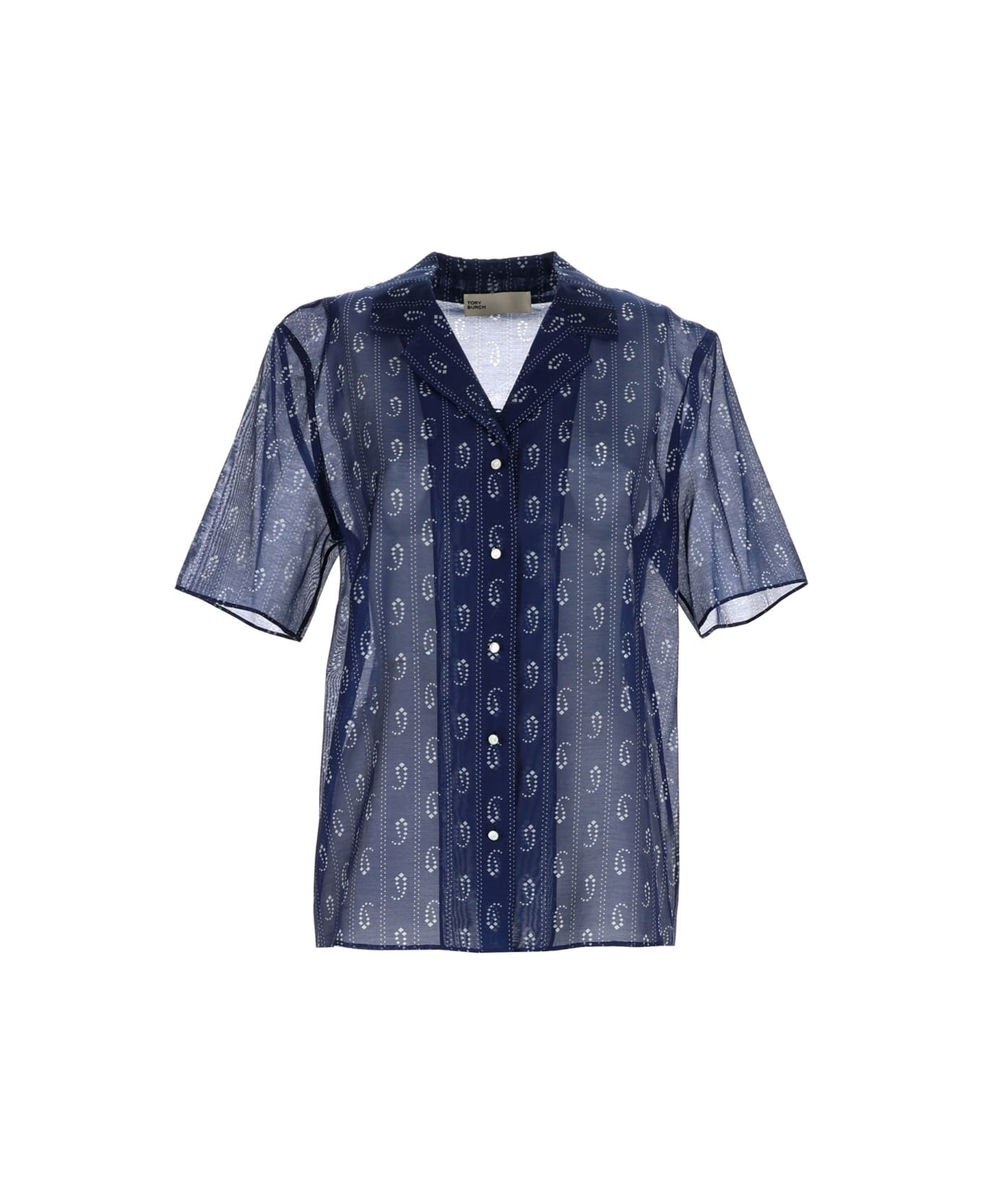 Tory Burch "paisley" Print Shirt - BLUE ボトムス