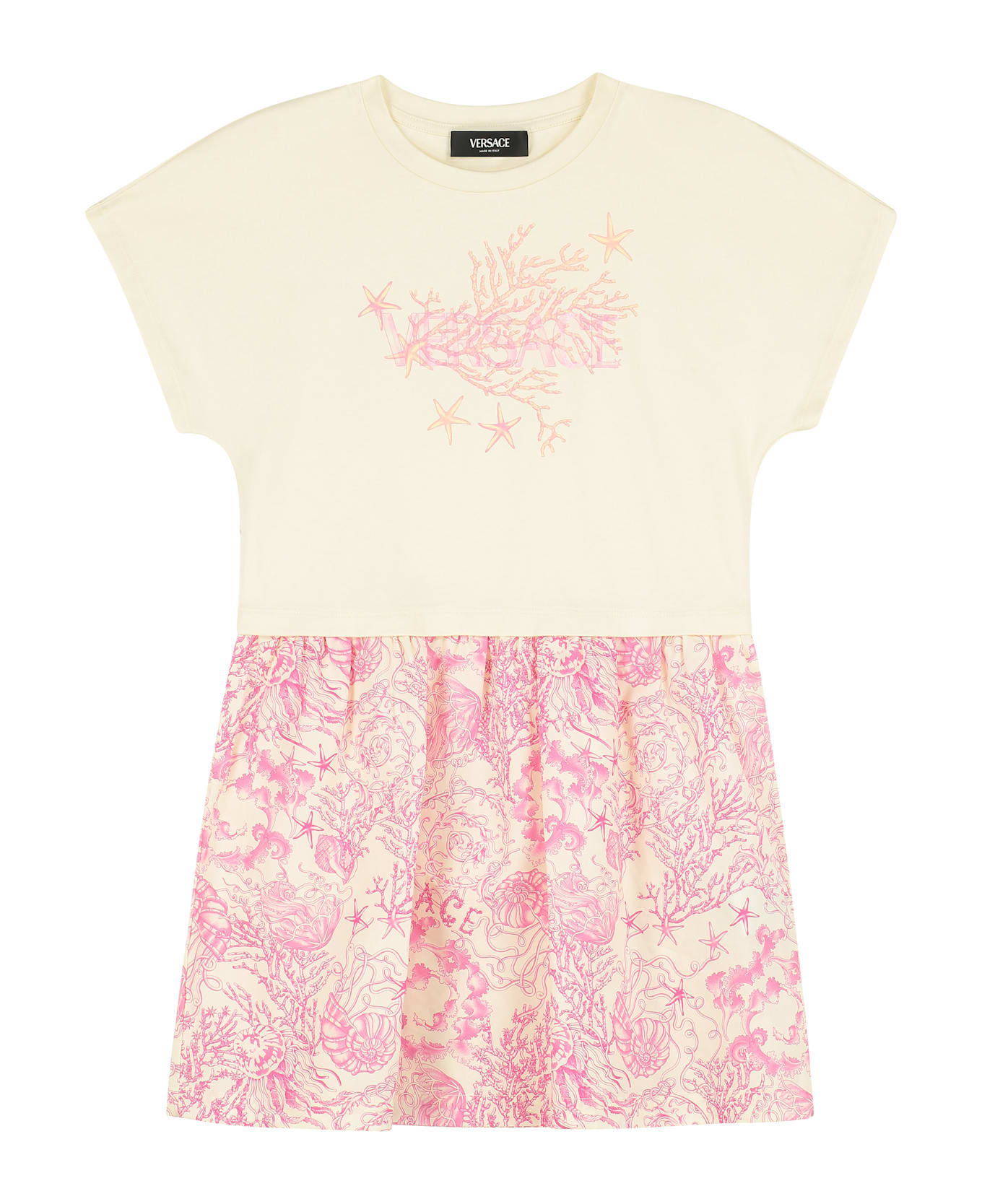 Young Versace Cotton Blend Dress - Multicolor