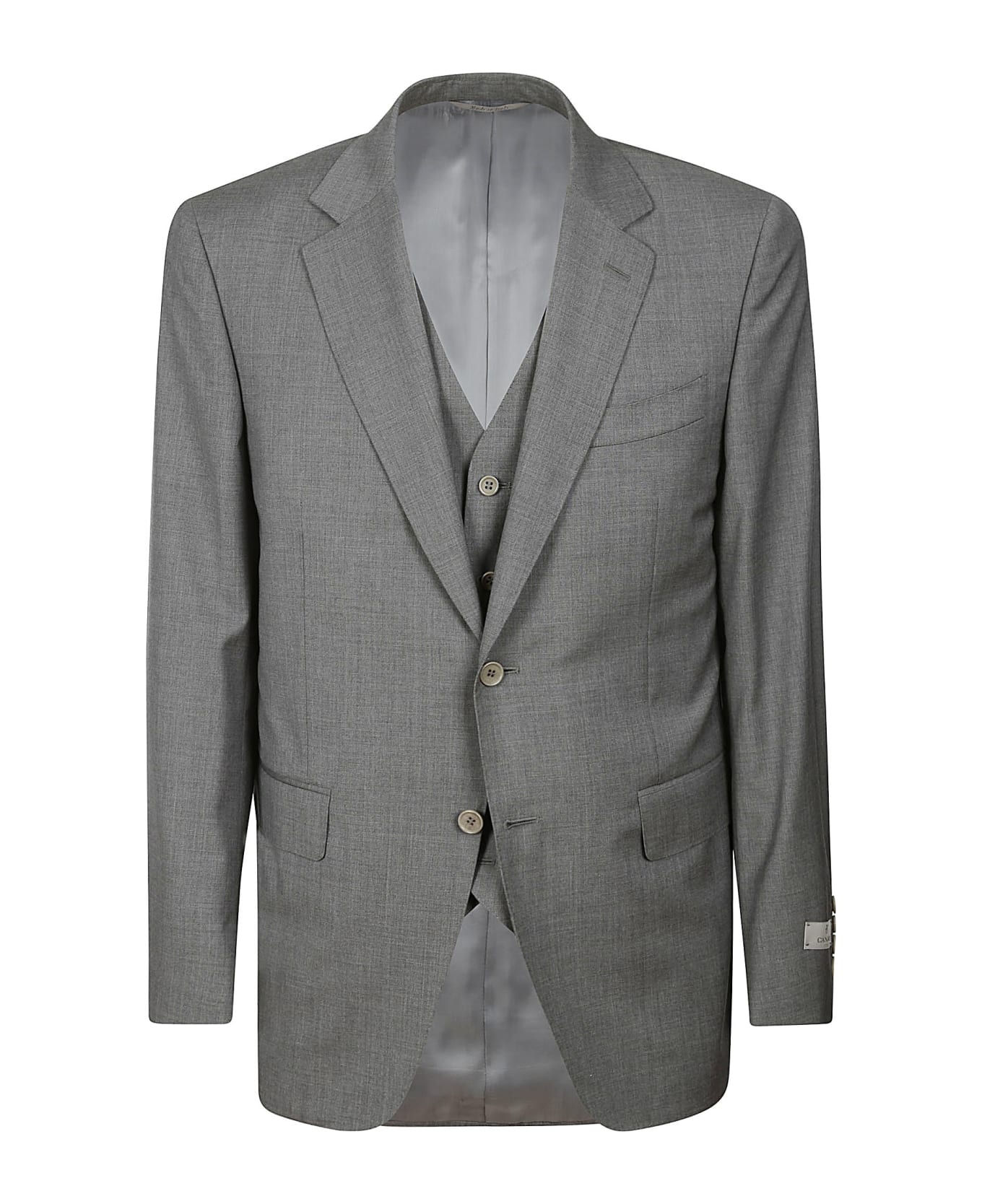 Canali Suit With Vest - Grey