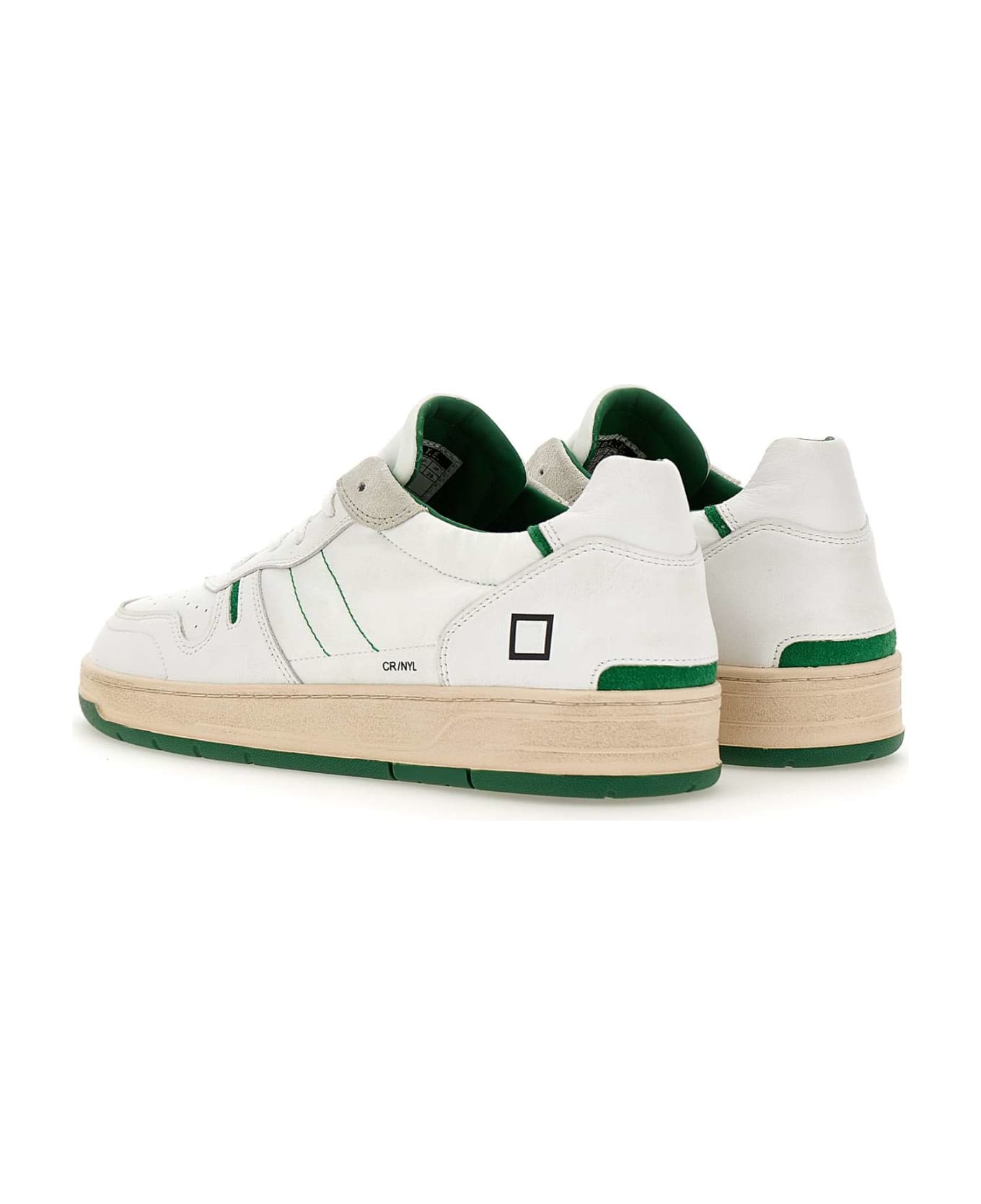 D.A.T.E. "court 2.0" Sneakers - WHITE-GREEN