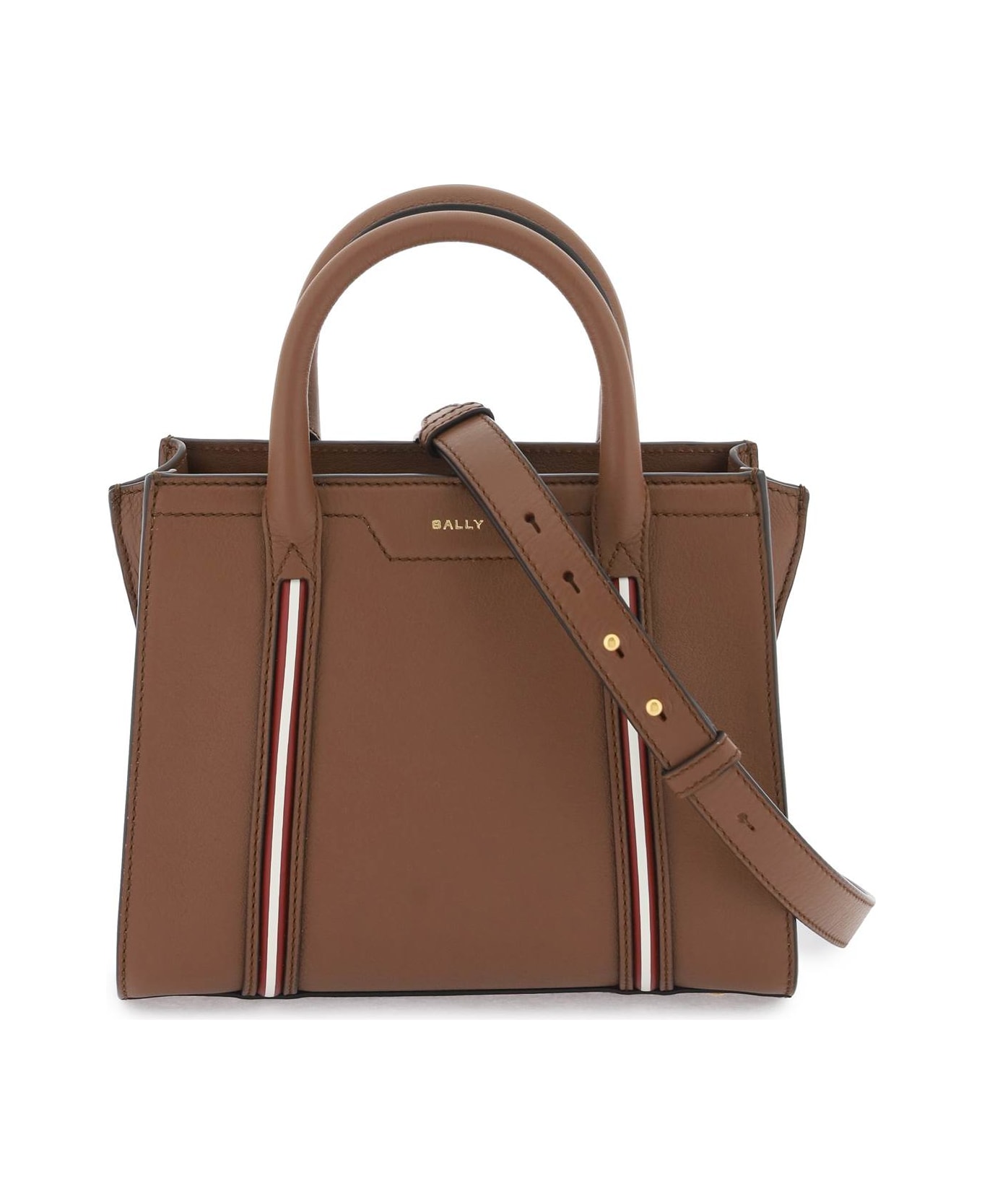 Bally Small Code Tote Bag - CUERO 21 ORO (Brown)