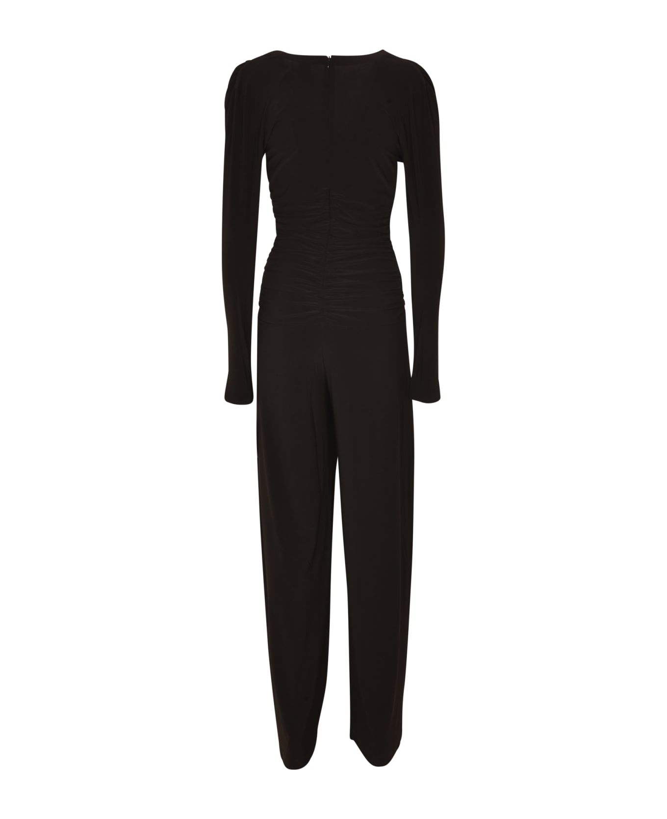 Norma Kamali Rear Zip V-neck Bodysuit - Black