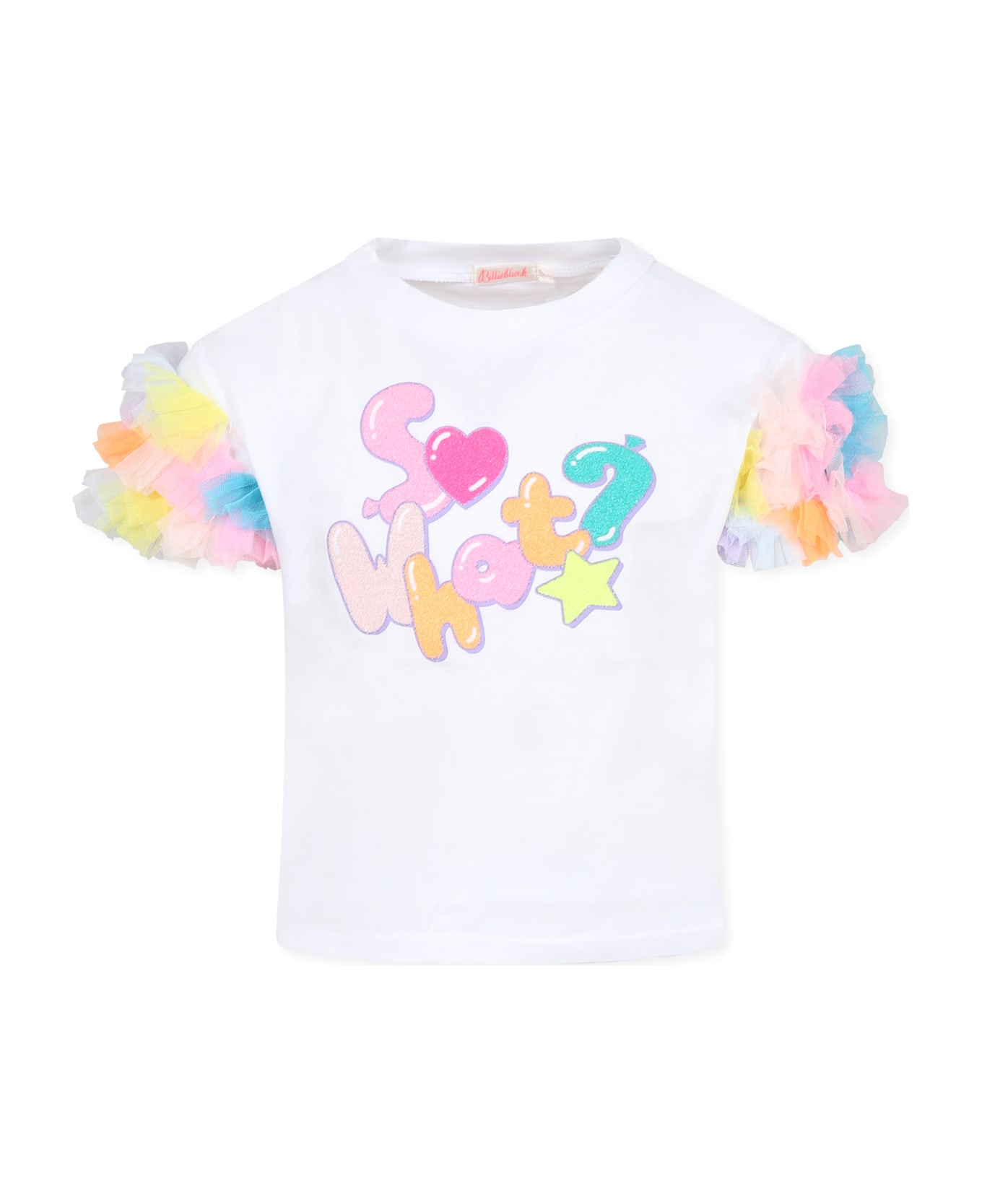 Billieblush White T-shirt For Girl With Writing - White