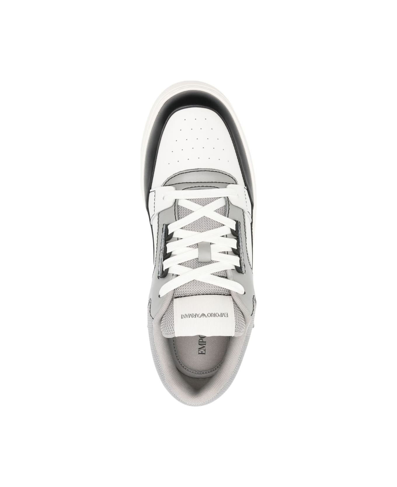 Emporio Armani Leather Sneakers - Grey