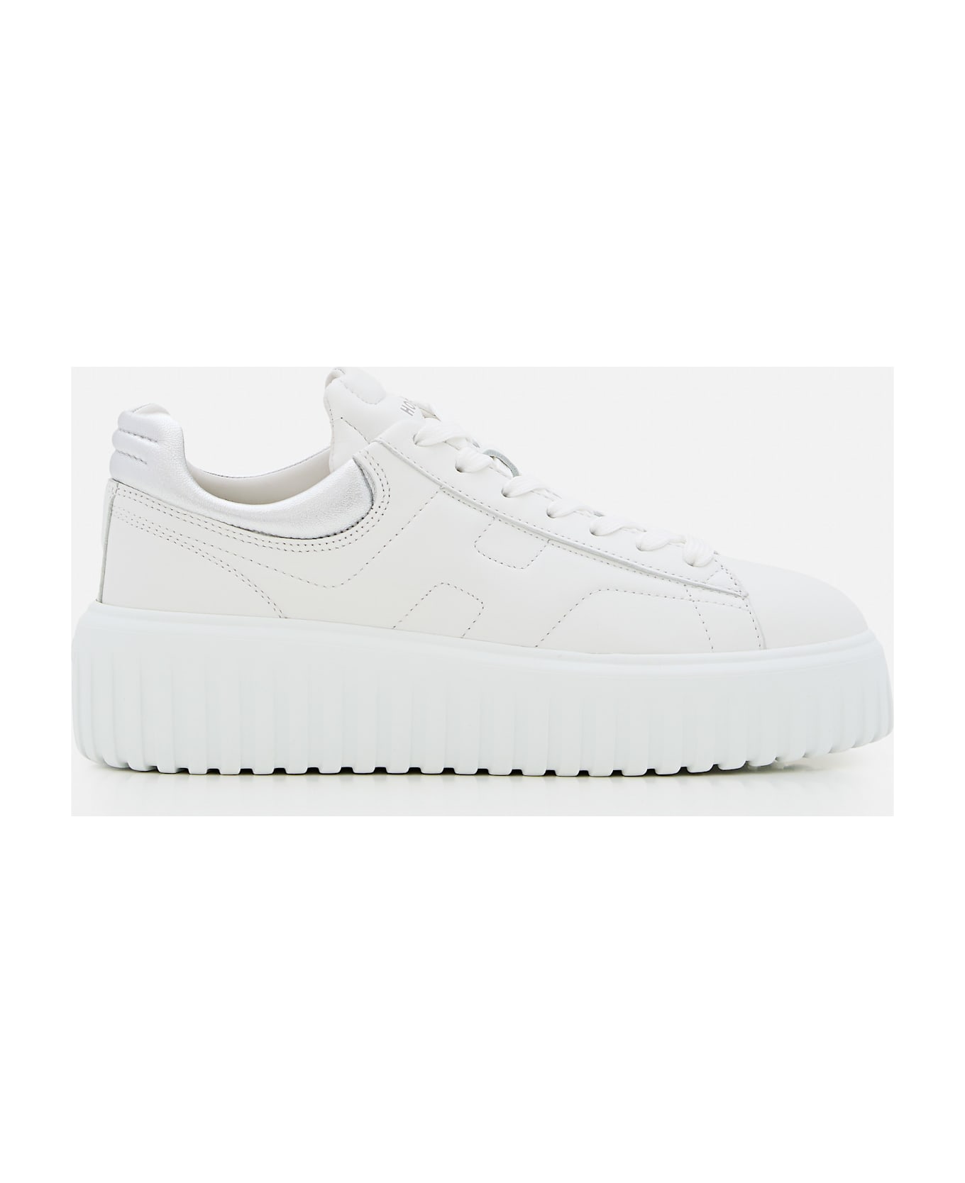 Hogan H-stripes Lace Up Sneakers - White