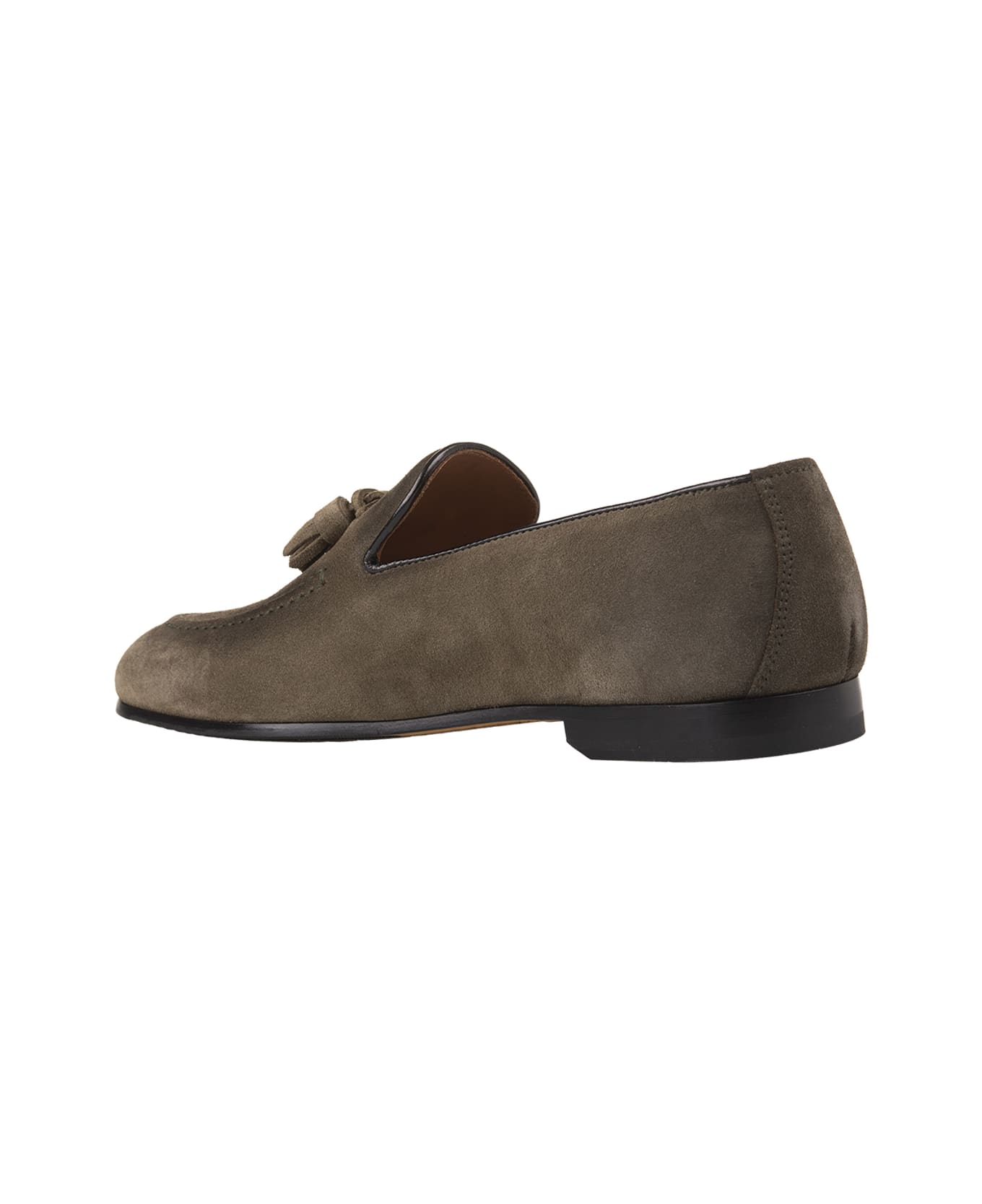 Doucal's Mud Suede Loafers With Tassels - Green