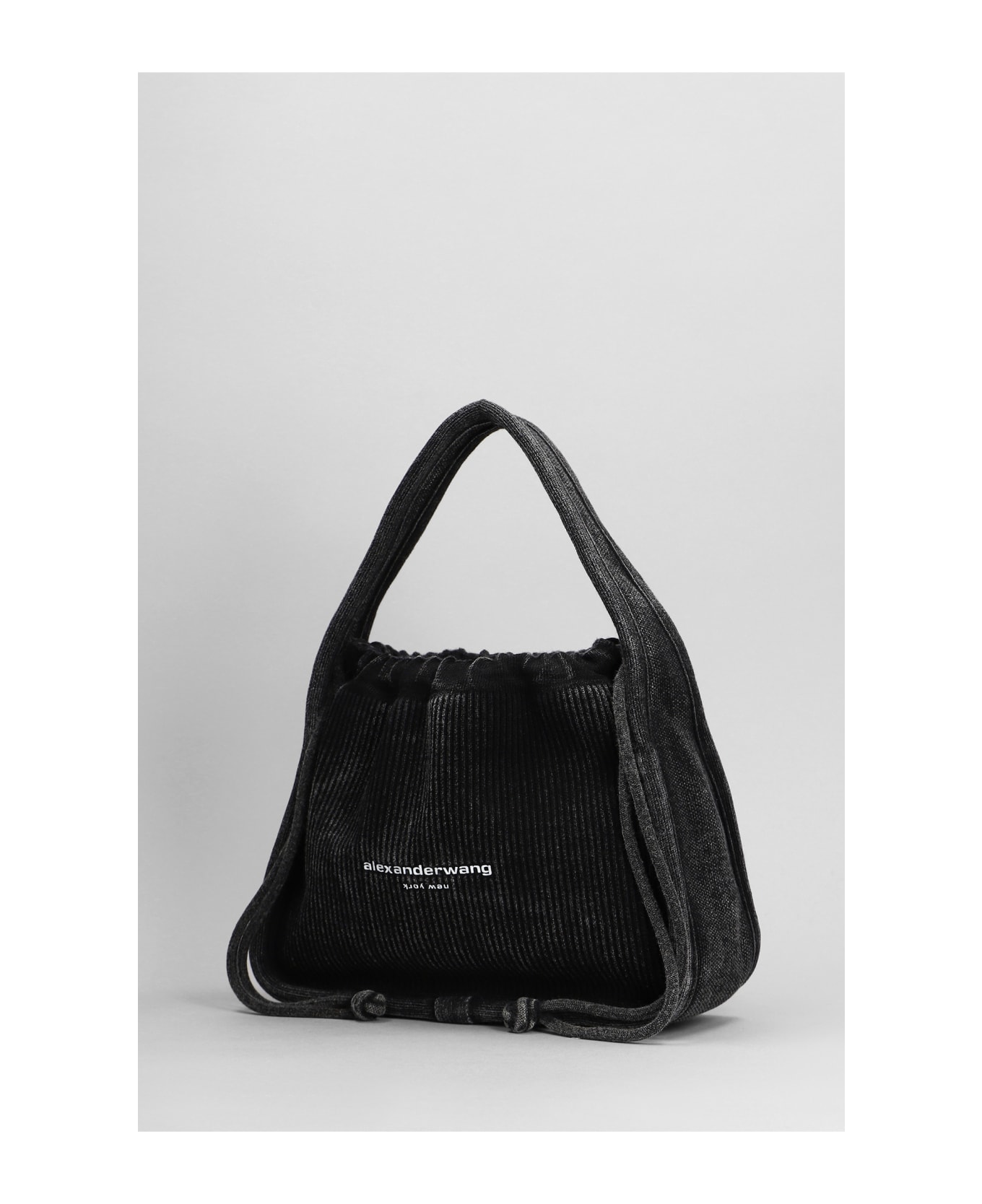 Alexander Wang Ryan Hand Bag In Grey Cotton - GREYAGED