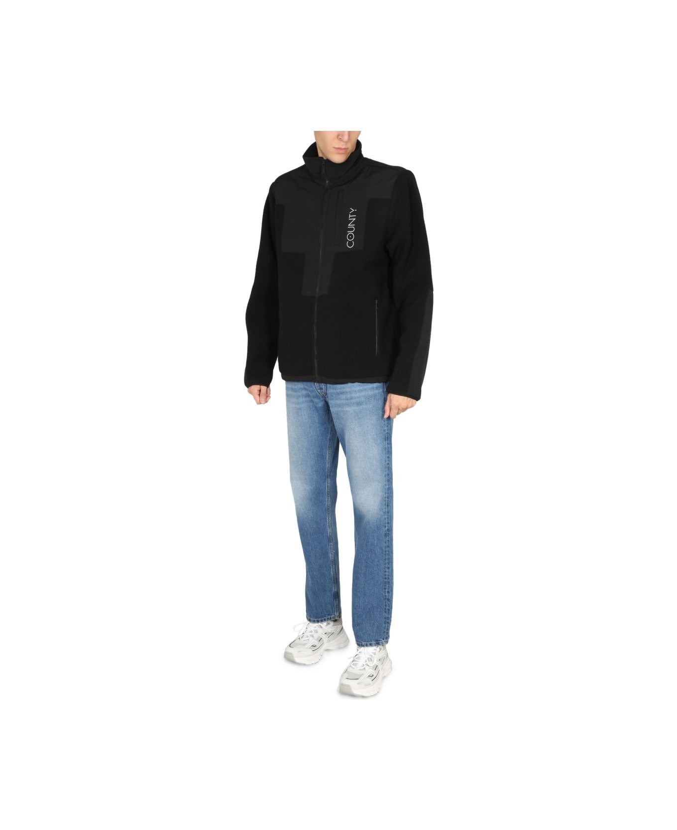 Marcelo Burlon Giacca Track Cross Block - BLACK
