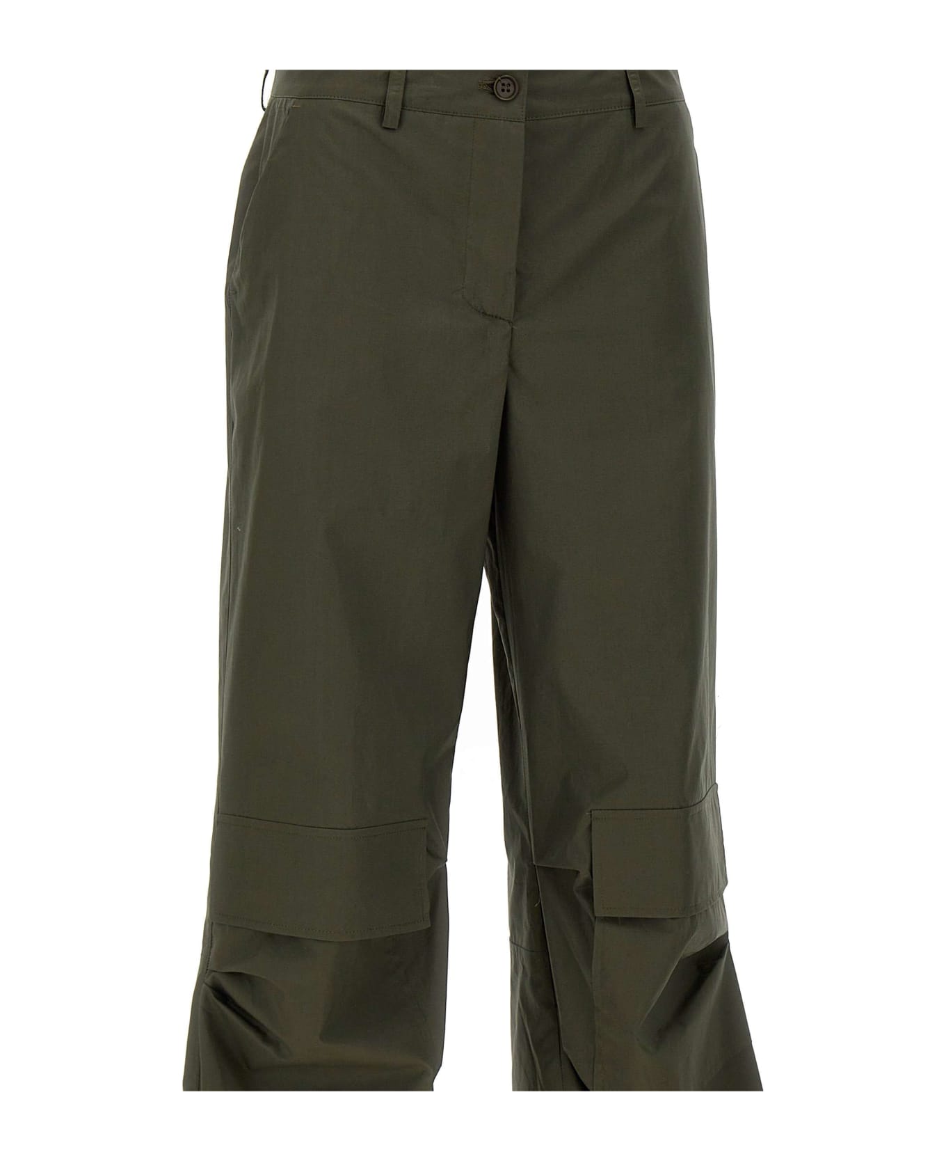 Parosh 
cotton
 Pants - Verde Militare