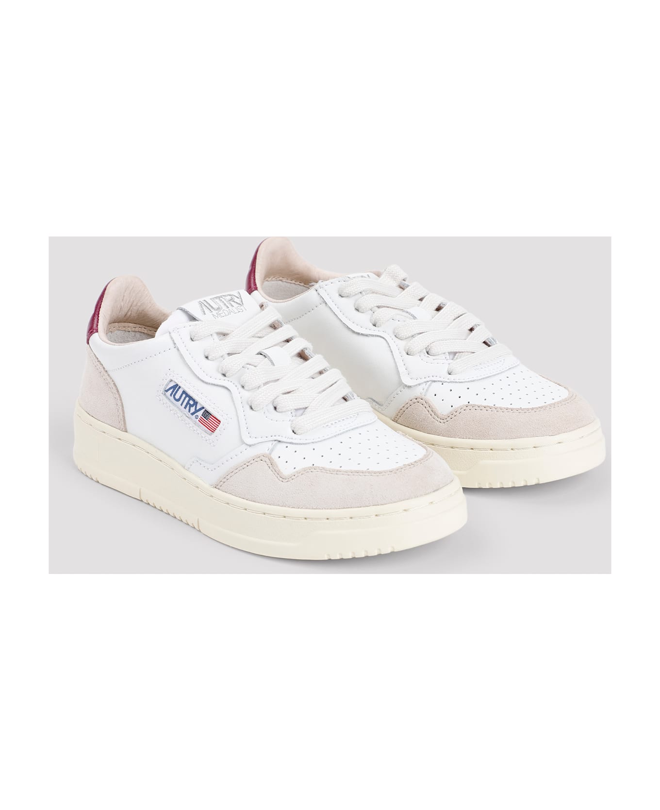 Autry Medalist Suede Sneakers - Wht Rspb Rad