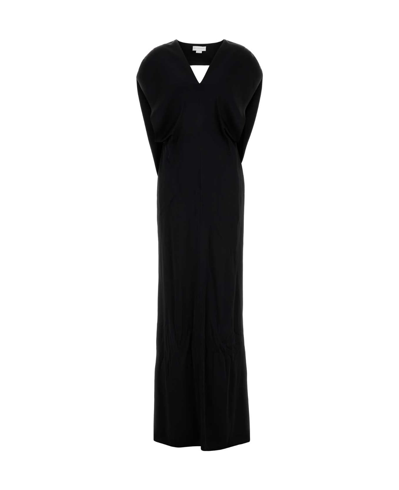 Stella McCartney Black Satin Long Dress - Black