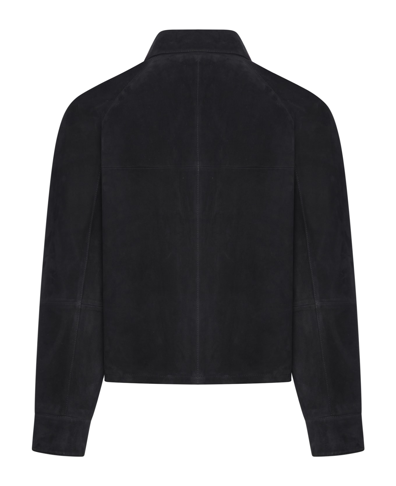 Brunello Cucinelli Leather Jacket - Black White Grey
