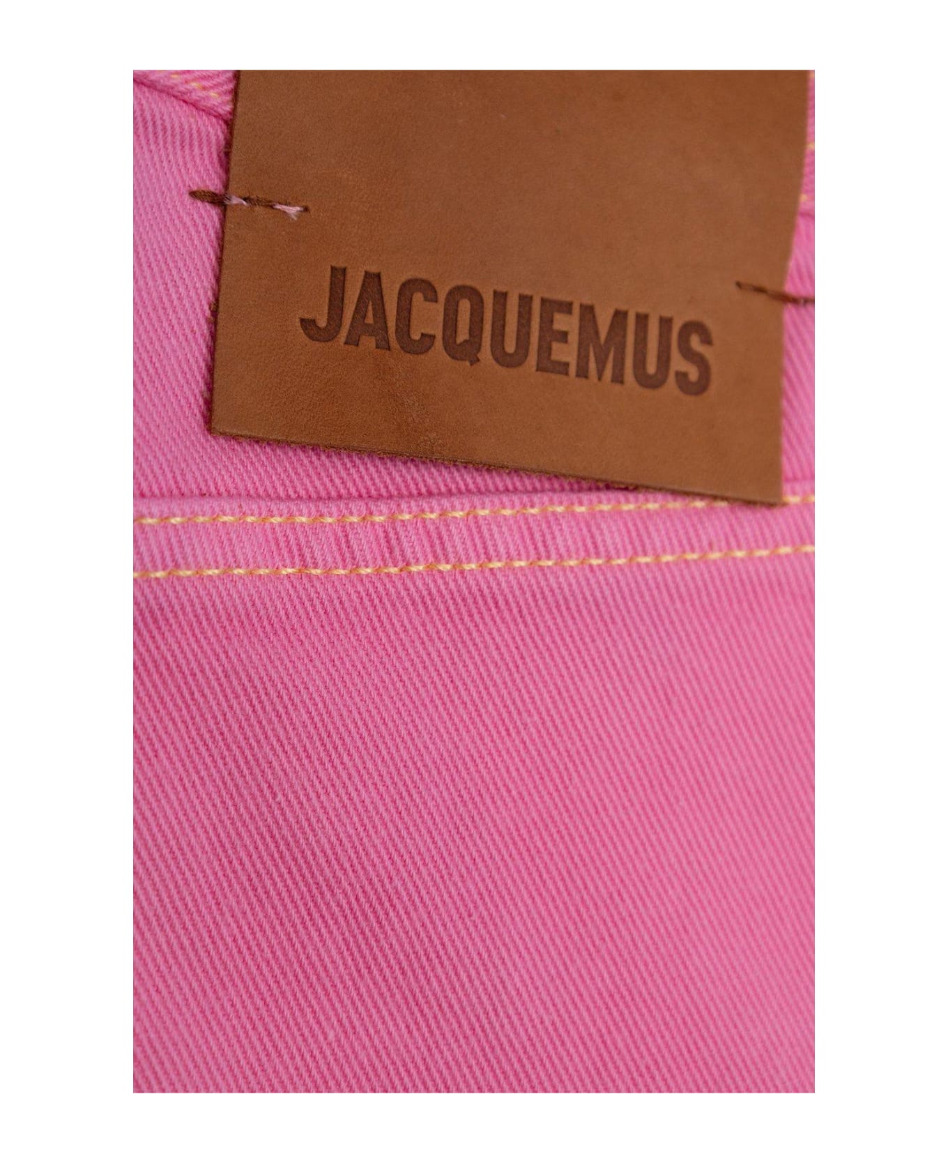 Jacquemus L'enfant Contrast Stitch Twill Skirt - PINK