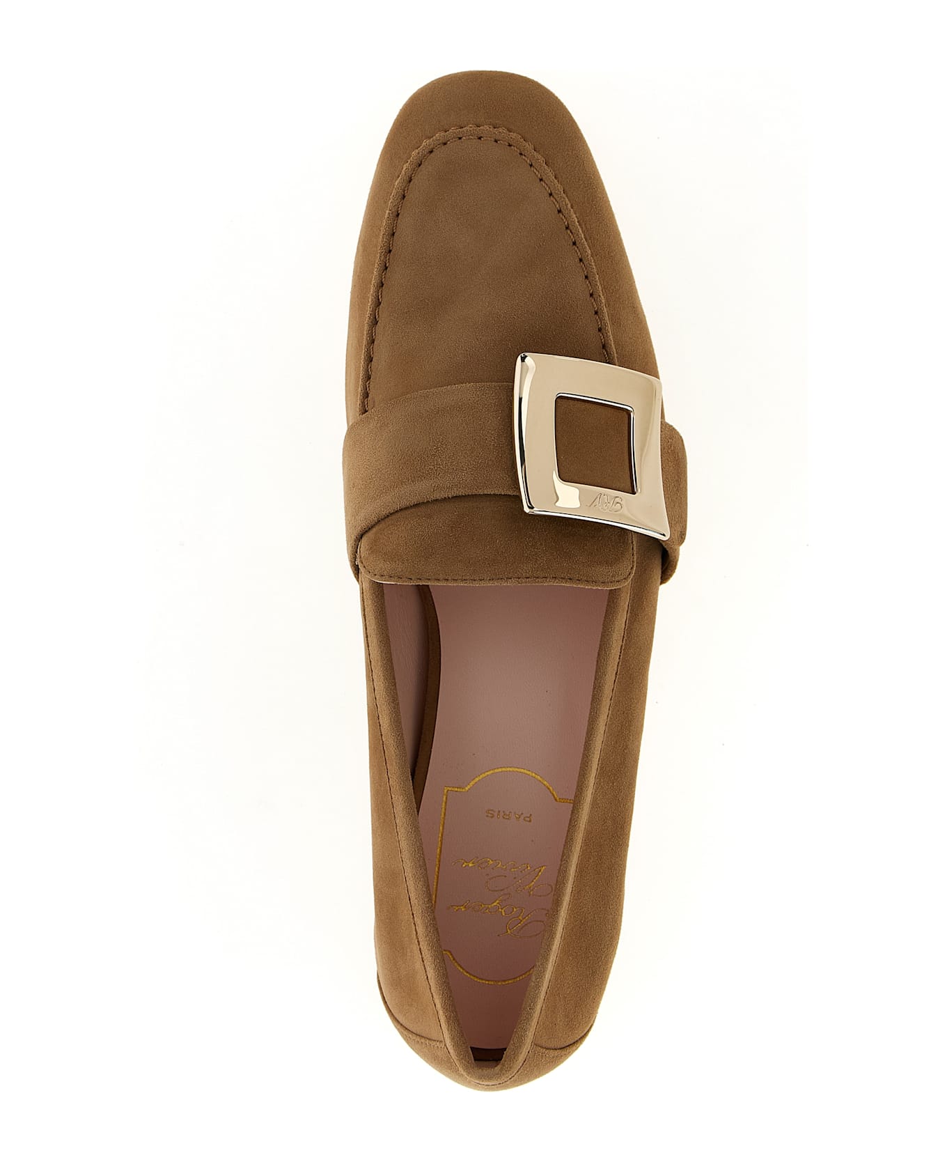 Roger Vivier Suede Loafers - Beige
