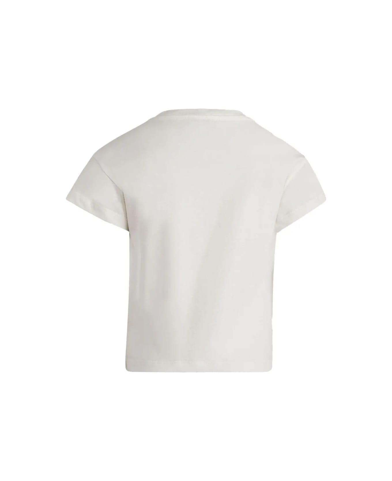 Etro White T-shirt With Embroidery On Neckline - White