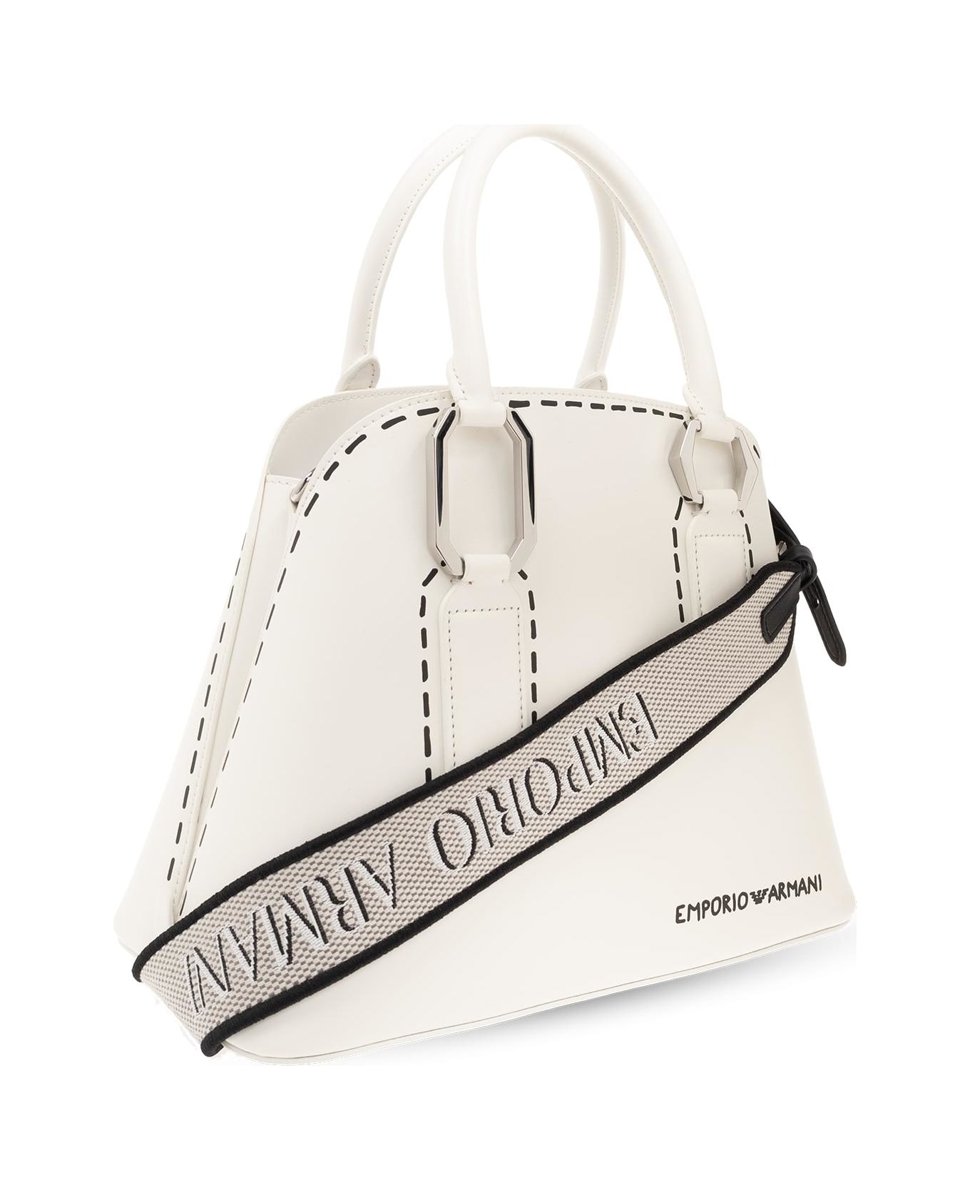 Emporio Armani Shoulder Bag - White トートバッグ